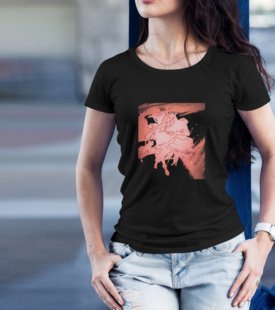 Altina Cross Time Duo Abstract Pink Map T-Shirt