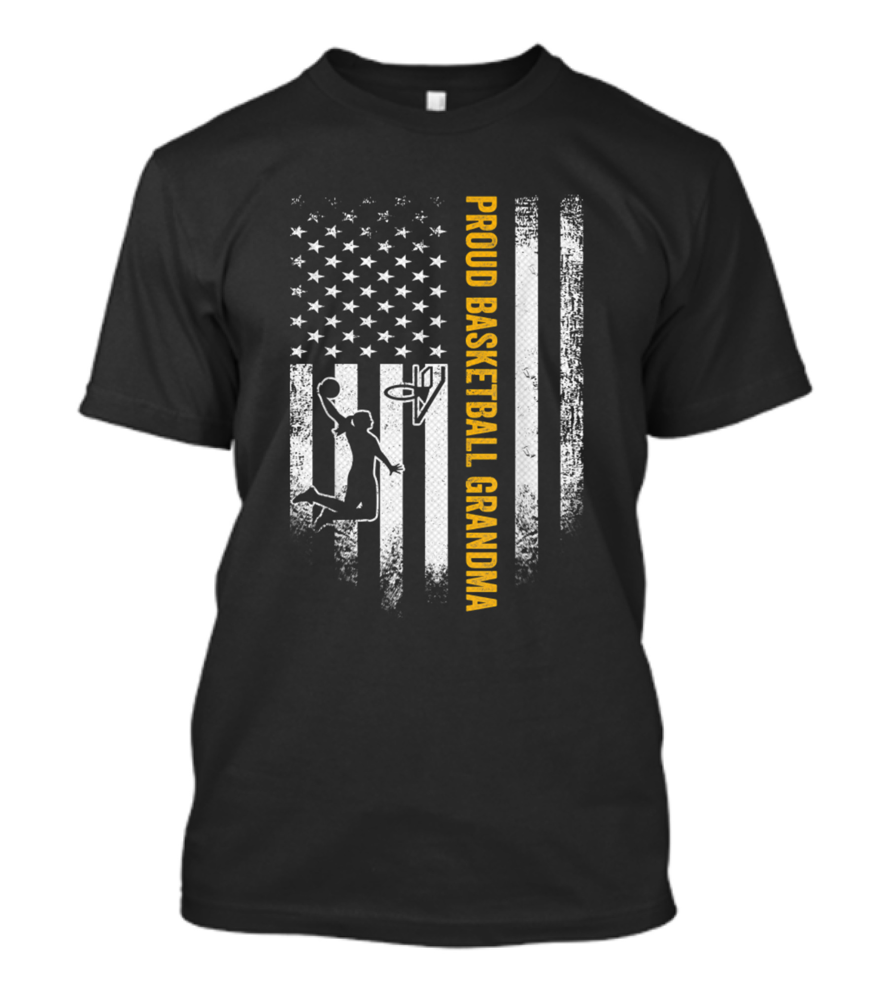 Proud Basketball Grandma American Flag Basketball Player T-Shirt