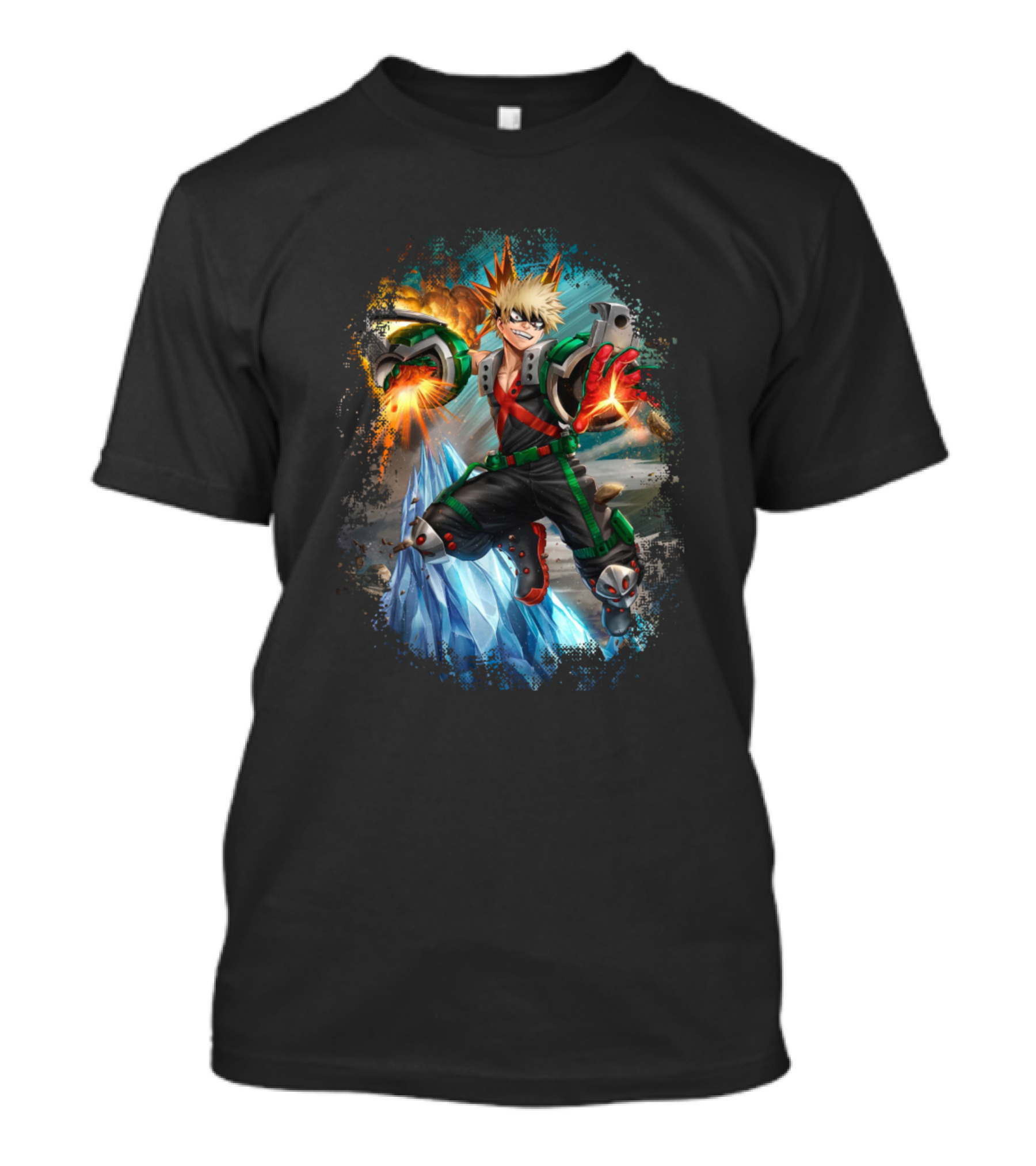 Bakugo Explosive Action My Hero Academia Anime Character Attack Scene T-Shirt