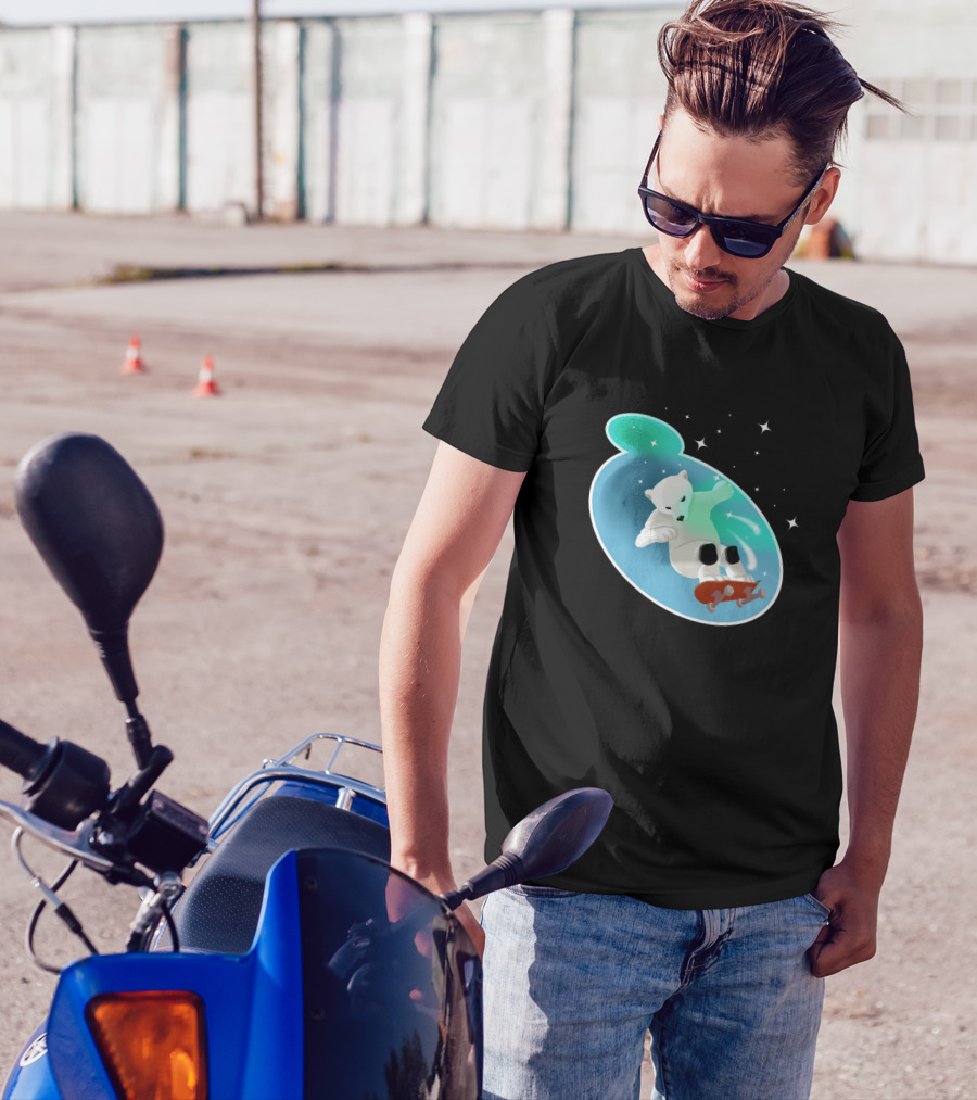 The Polar Bear Express Skateboarding Aurora Adventure T-Shirt