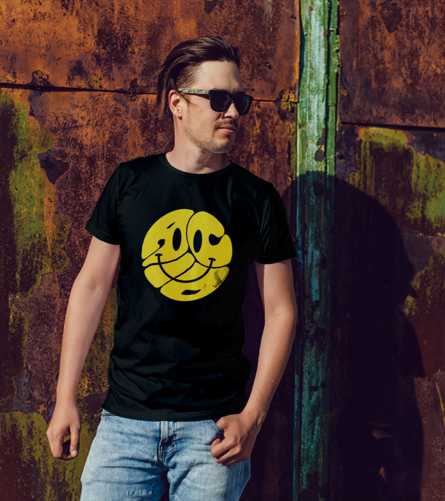 Acid House Smiley Yellow Volleyball Face 303 Acid T-Shirt