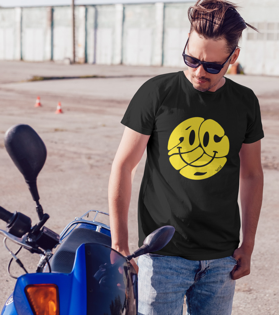 Acid House Smiley Yellow Volleyball Face 303 Acid T-Shirt