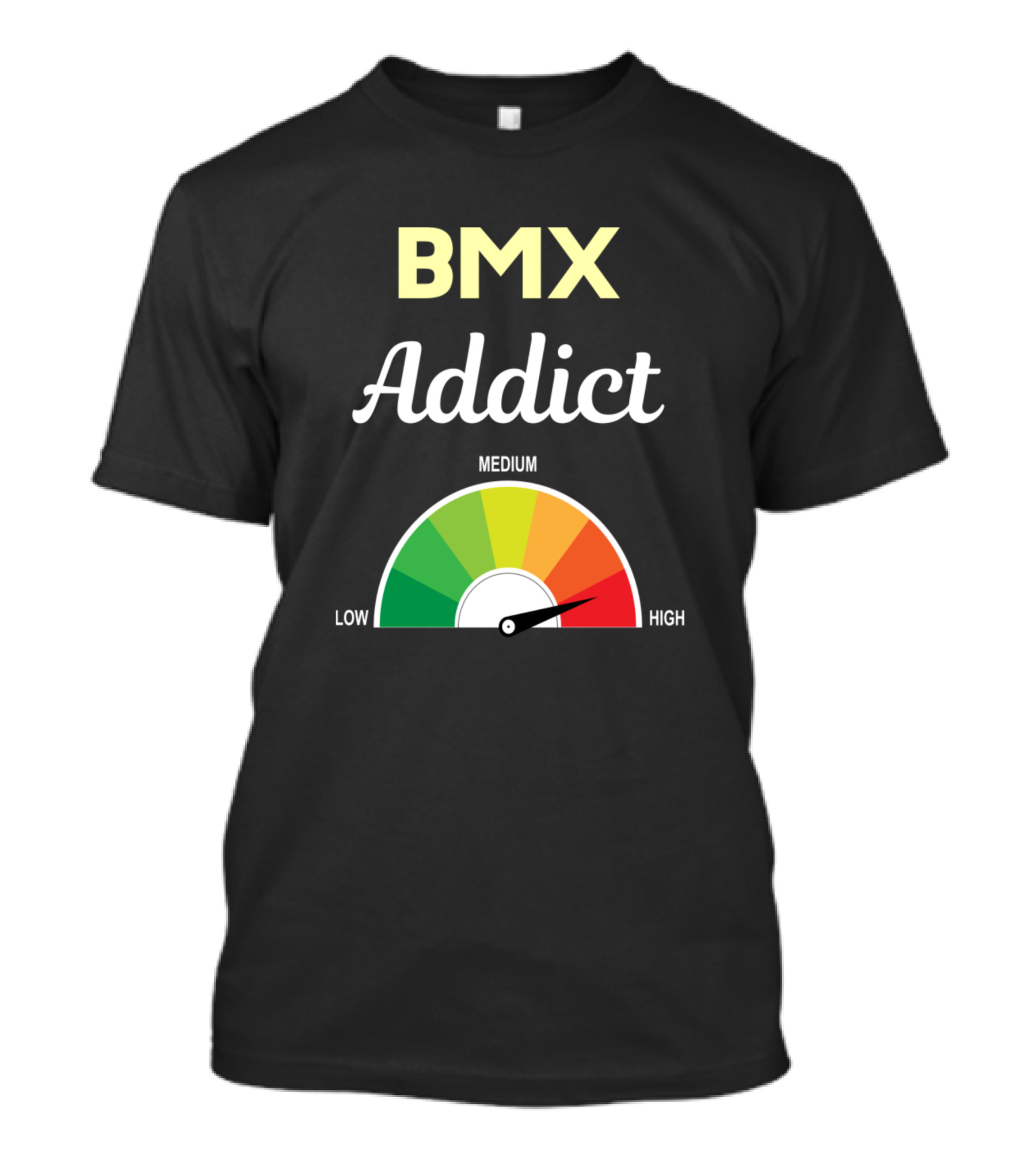BMX Addict Motocross Bicycle Bike Bikes Biking Bik Low Medium High T-Shirt