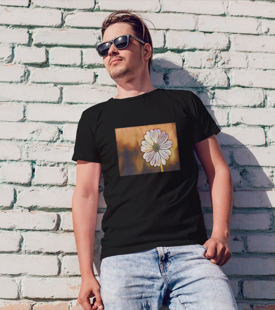 African Daisy Digital Botanical Flower T-Shirt