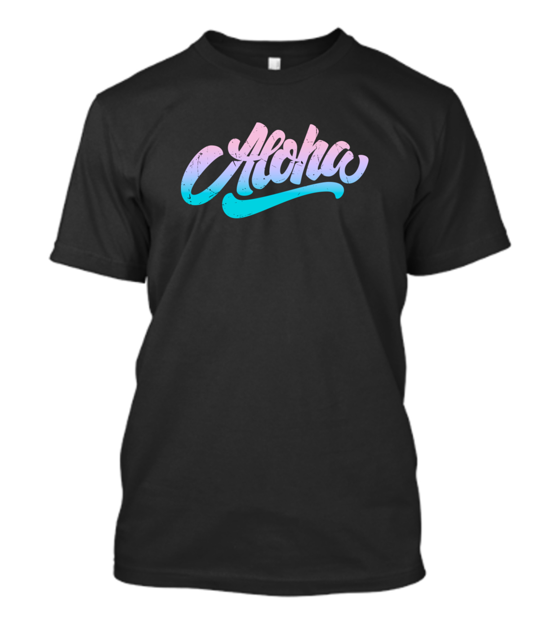 Aloha Pastel Gradient Script T-Shirt