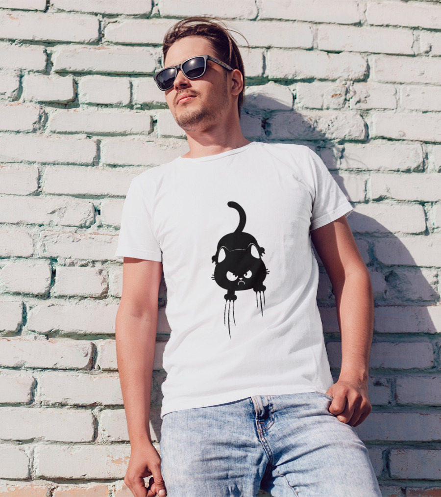 Angry Kitty Ripping Cuteness With Fierce Claws T-Shirt