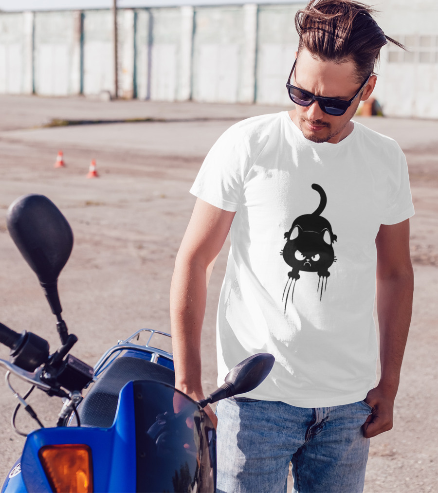 Angry Kitty Ripping Cuteness With Fierce Claws T-Shirt