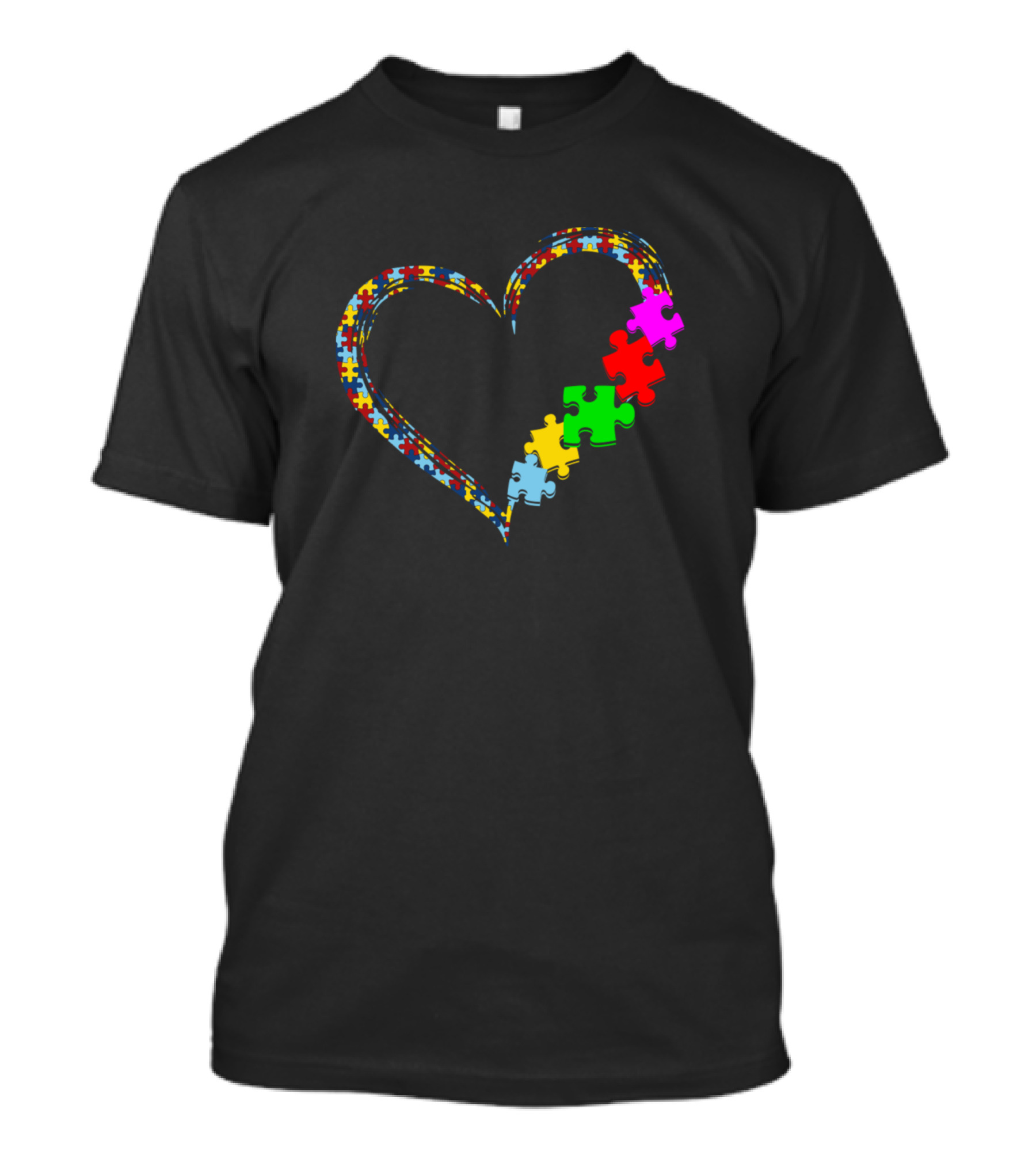 Puzzles Autism Awareness Love Heart T-Shirt
