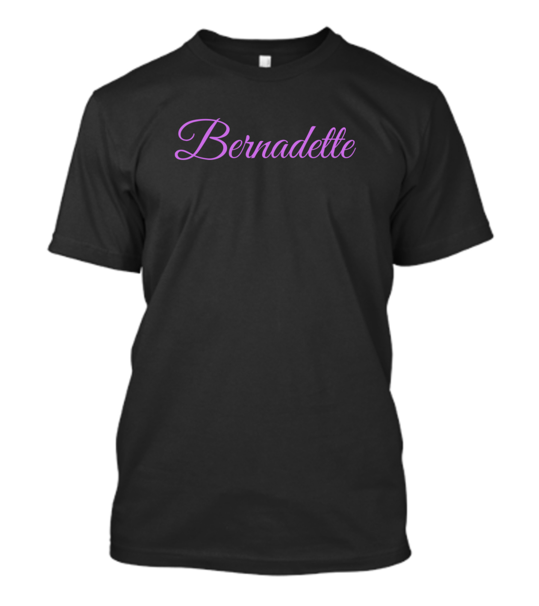 Bernadette Name Text In Purple Cursive T-Shirt