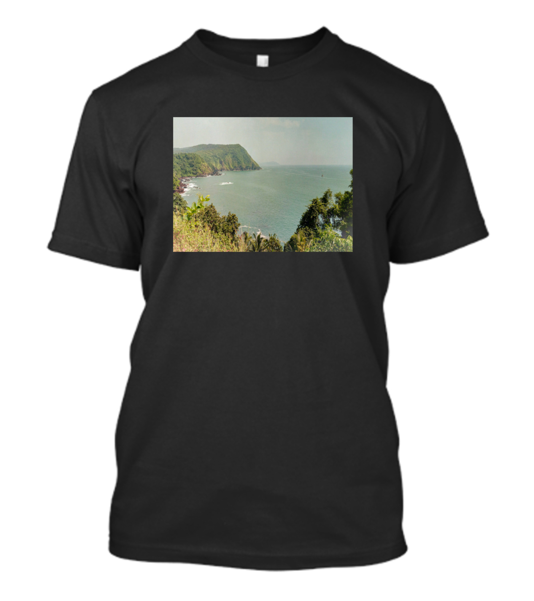Blue Ocean Coastline Vista T-Shirt