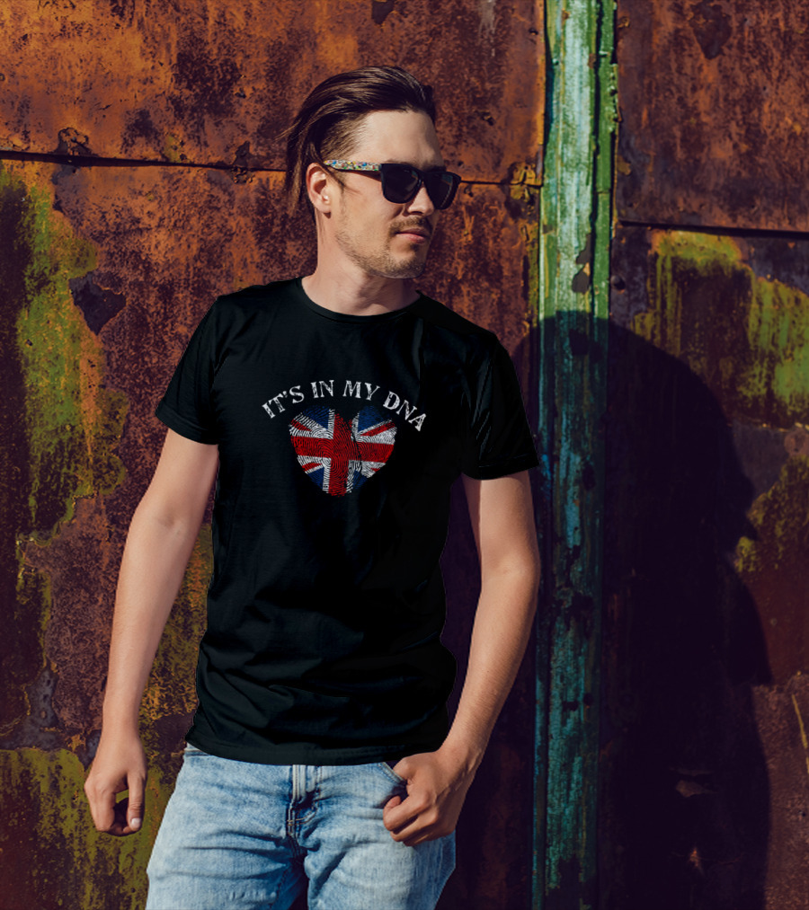 IT'S IN MY DNA British Union Jack UK Flag T-Shirt
