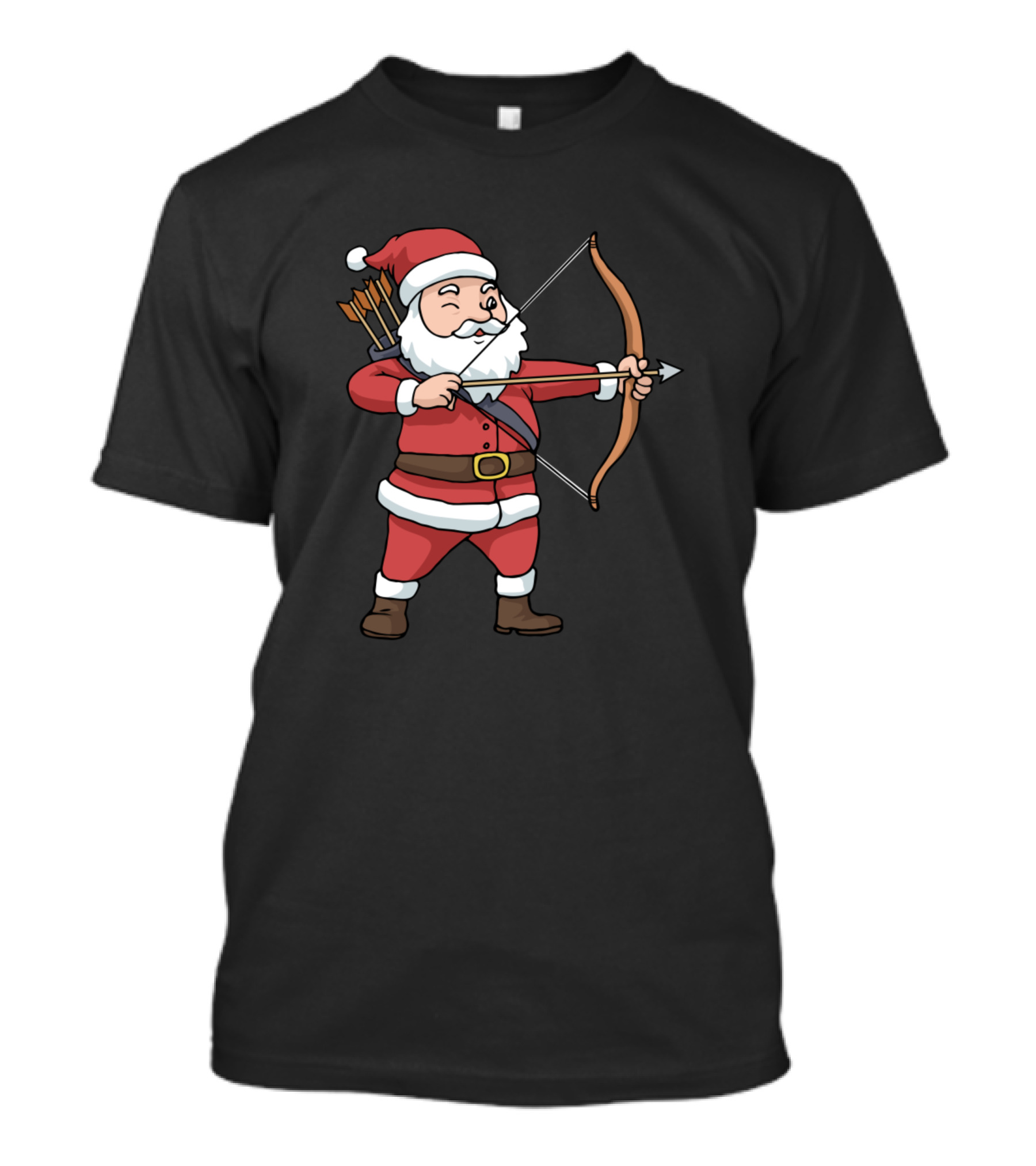 Santa Claus Christmas Archery Bow Hunting Arrow T-Shirt