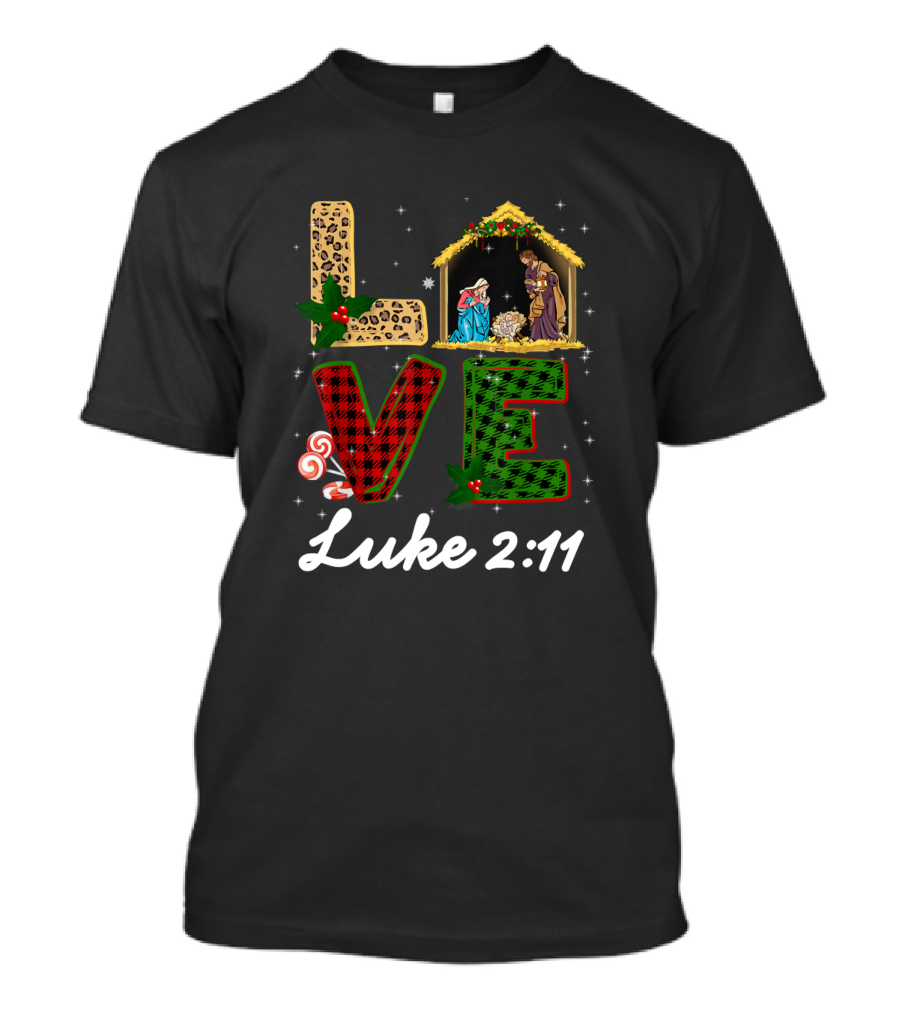 LOVE Christmas Nativity Luke 2:11 T-Shirt