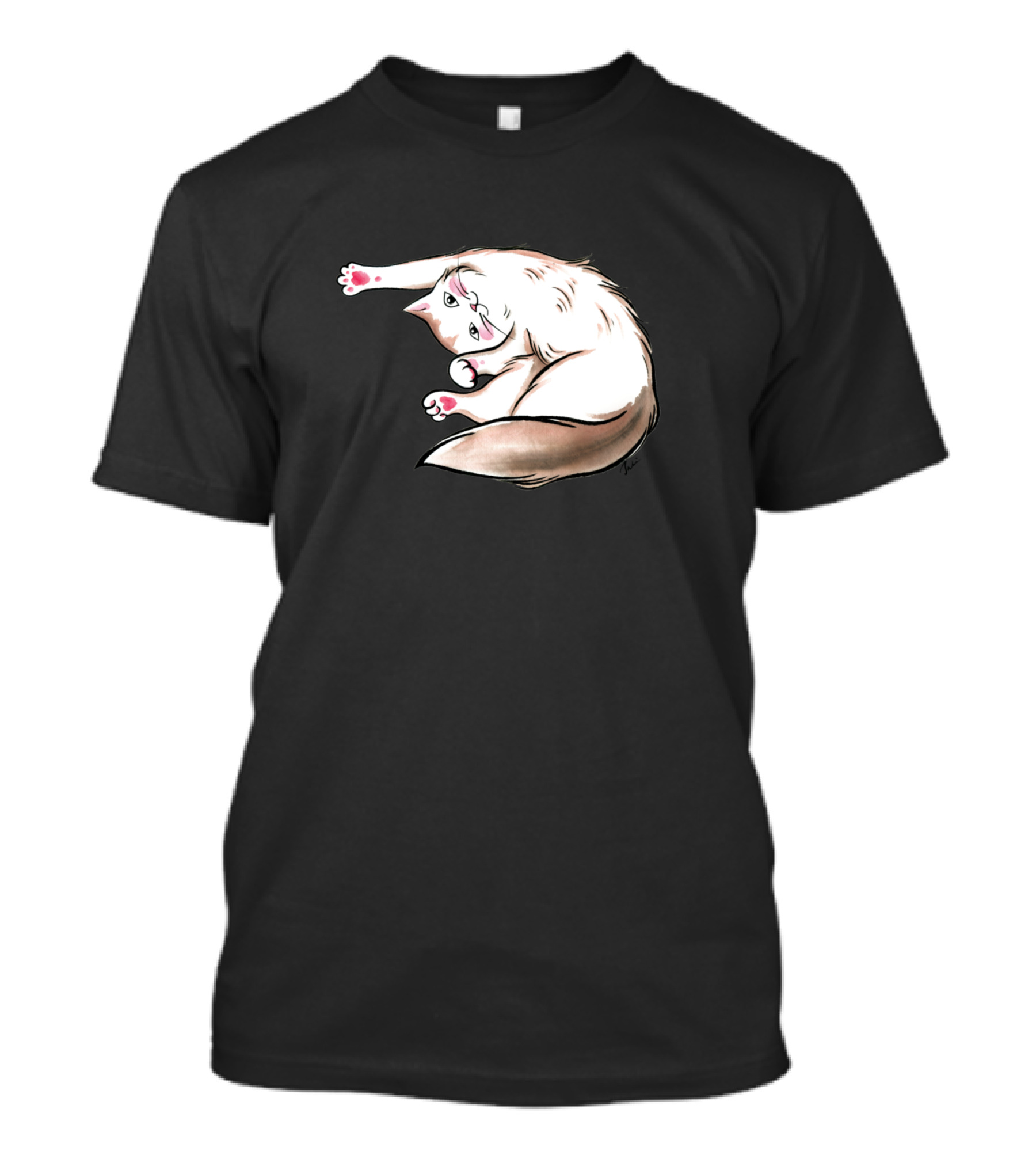 Come Play With Cat Relaxed Feline Stretch T-Shirt