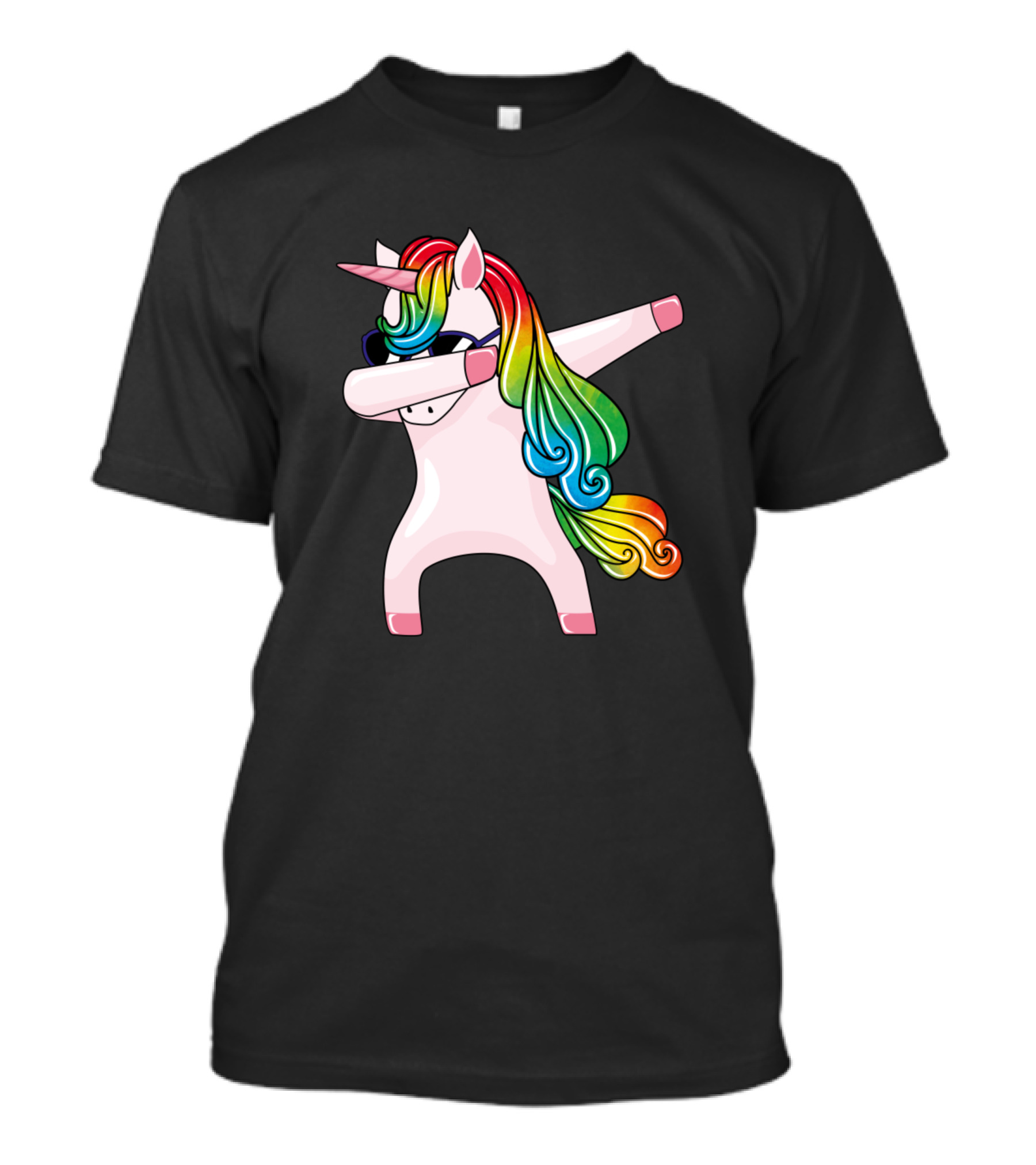 Rainbow Dabbing Unicorn In Sunglasses Dab Pose T-Shirt