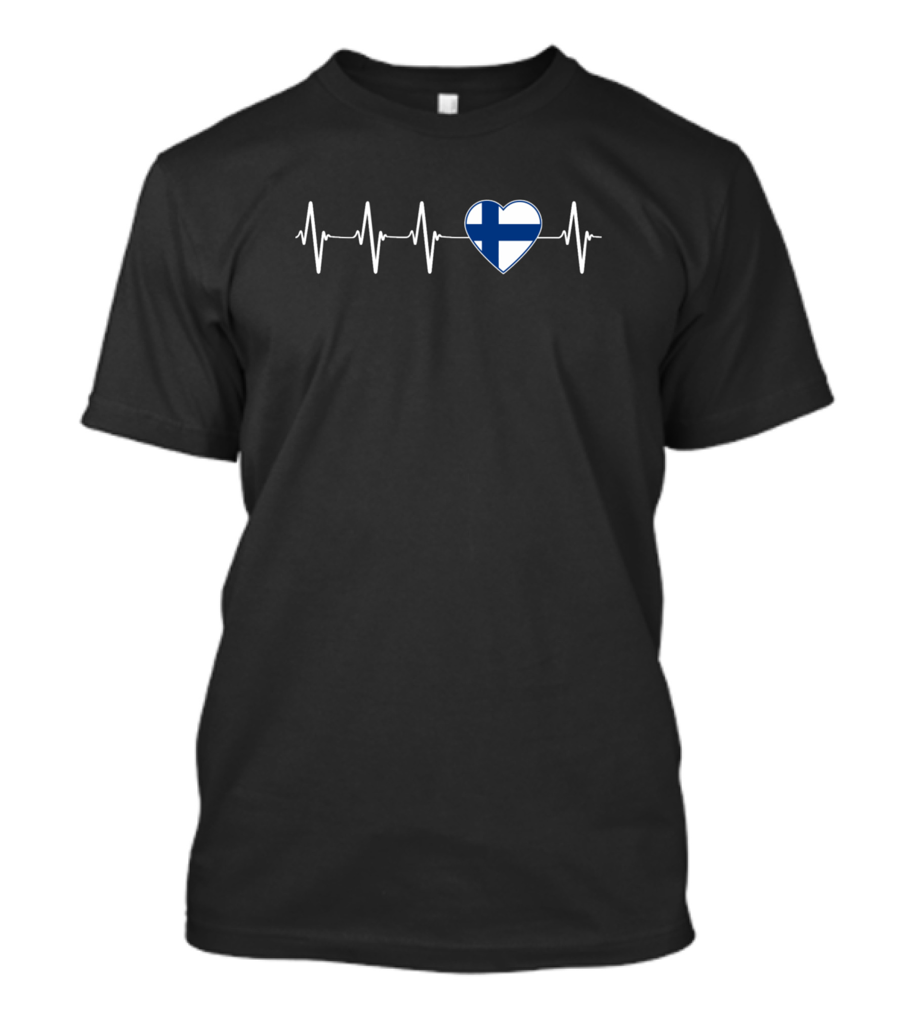 Finnish Heartbeat Love For Finland Flag Heartbeat Finn Country T-Shirt