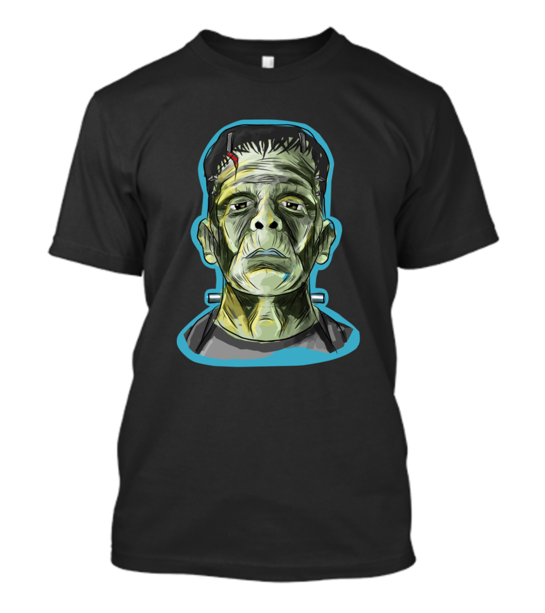 Frankenstein Monster Classic Green Creature T-Shirt
