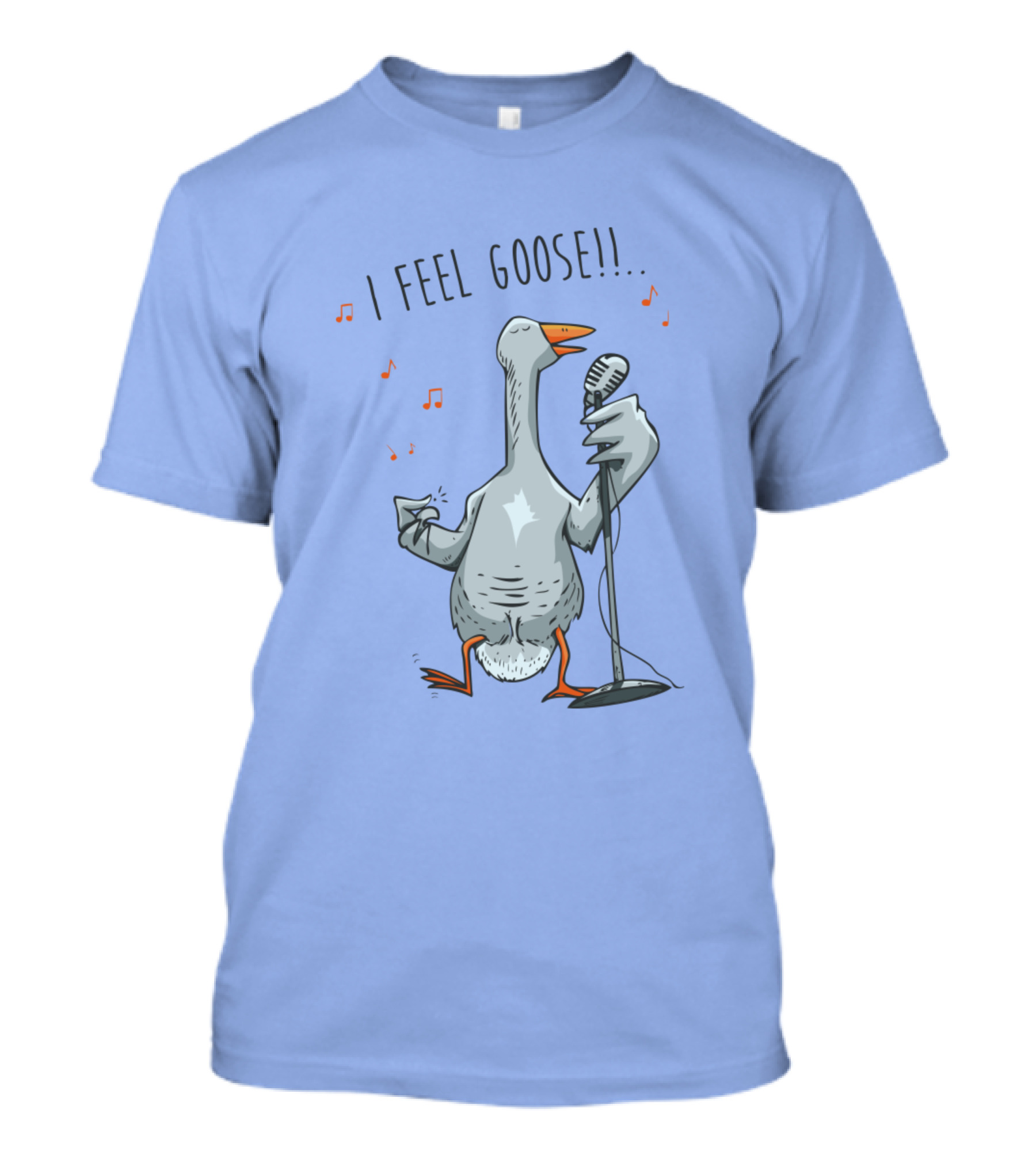 I Feel Goose Music Microphone Singing Goose T-Shirt