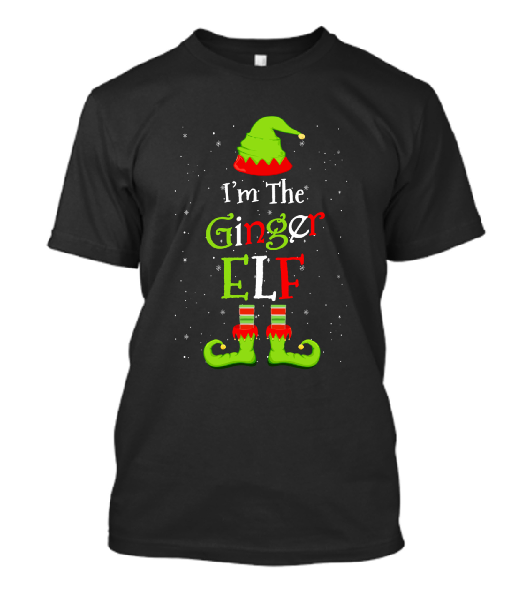 I'm The Ginger Elf Christmas Family Matching Pajama Holiday T-Shirt