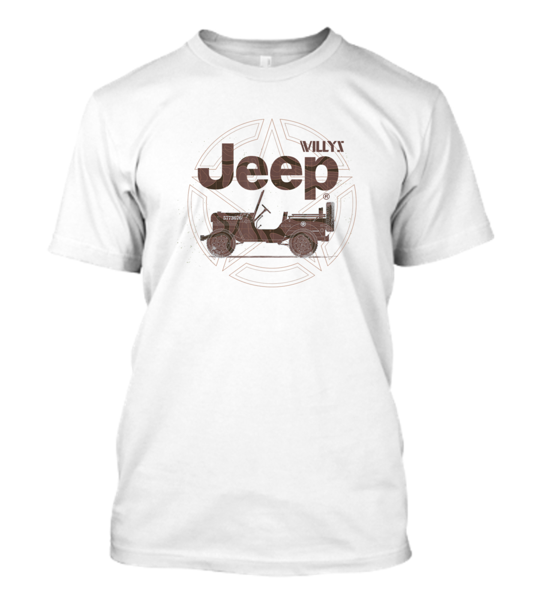 Jeep Willys Military Star Vintage T-Shirt