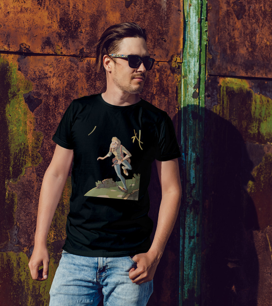 Nathan Drake Adventurer In Jungle Scene T-Shirt