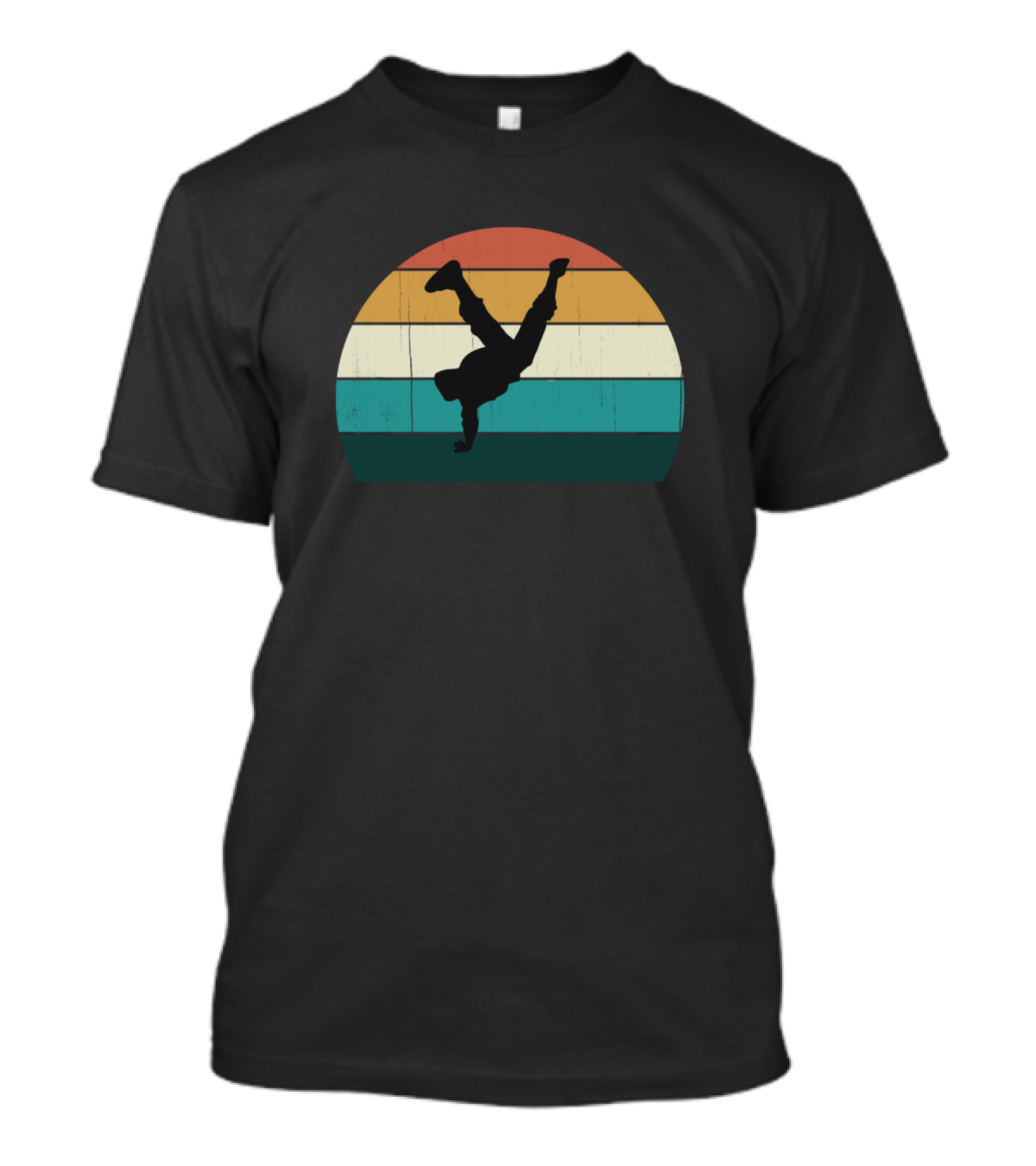 Retro Hip Hop Sunset Break Dancing T-Shirt