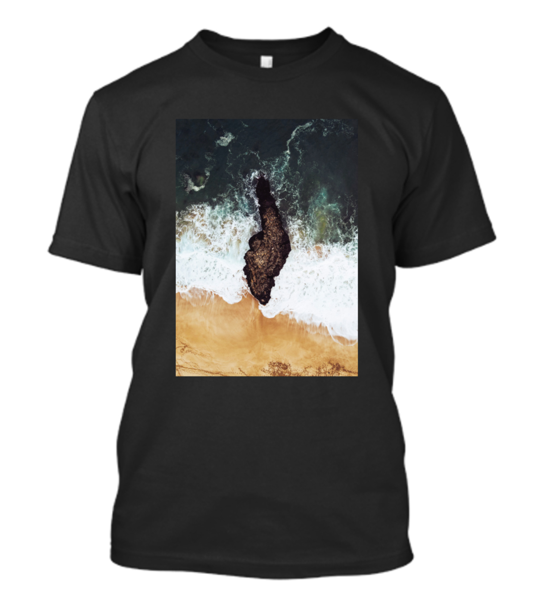 Rocky Ocean Coastal Waves Photography T-Shirt