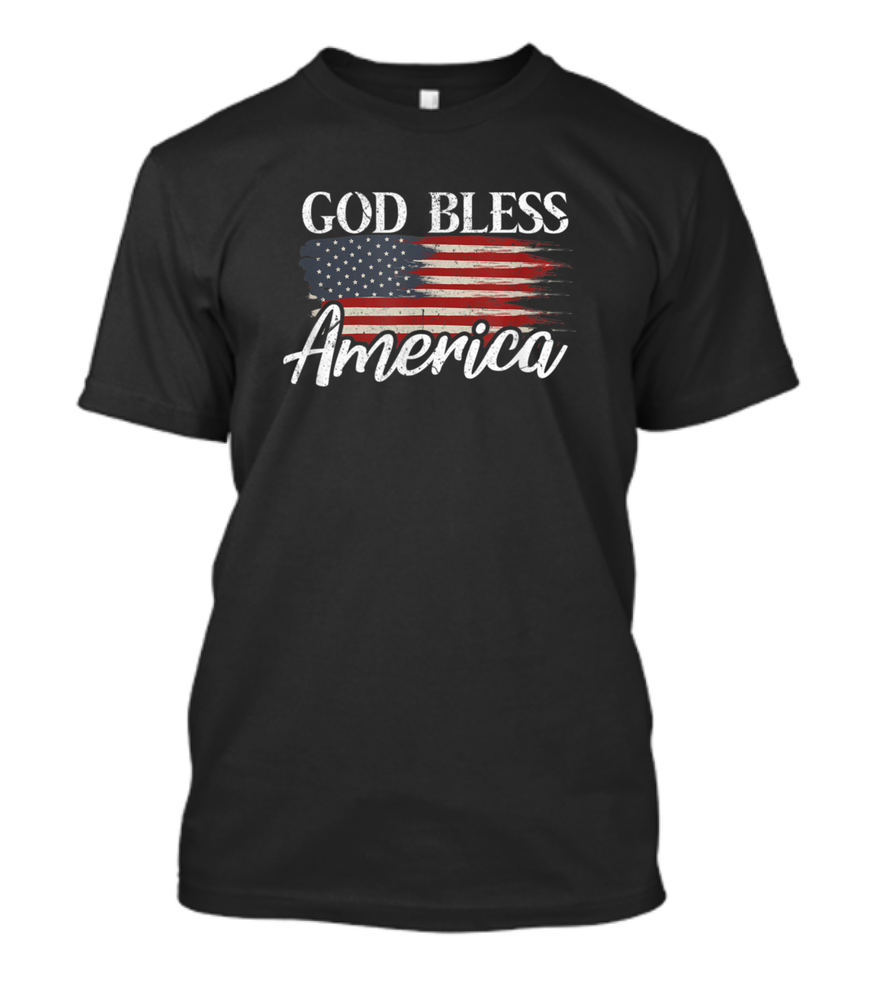 God Bless America Flag 4th Of July Patriotic USA T-Shirt