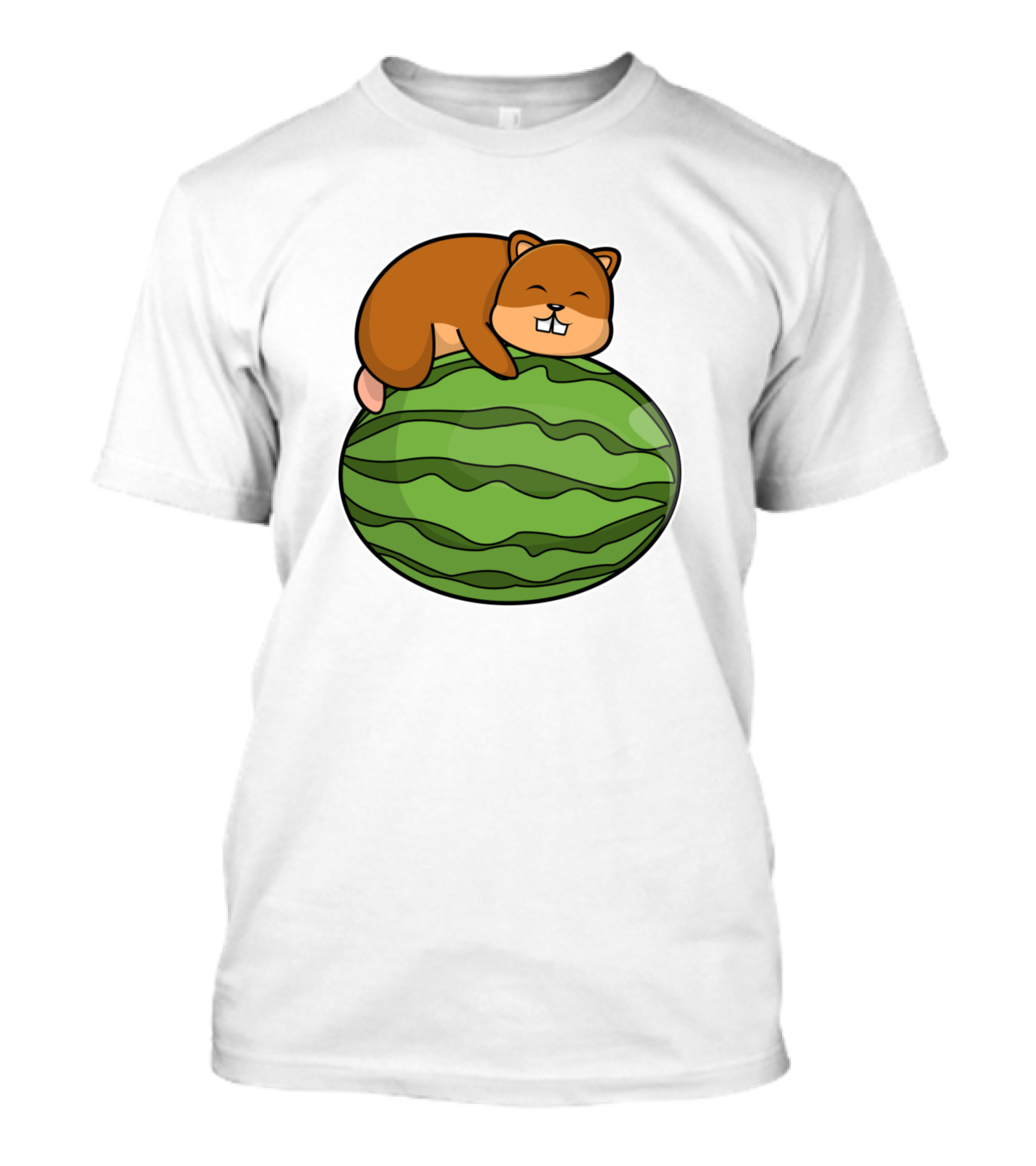 Hamster Napping On Watermelon T-Shirt