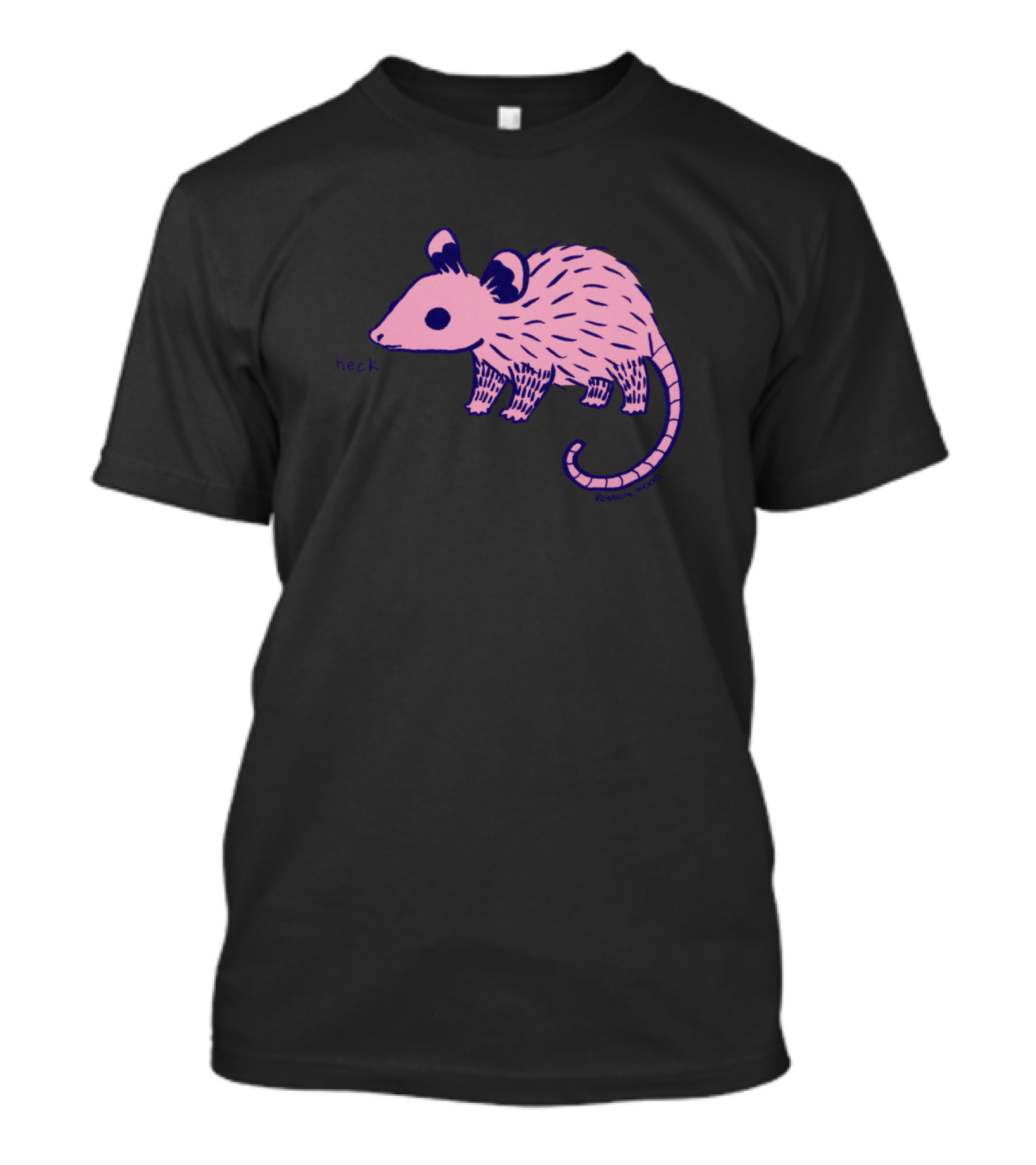 Heck Possum Pink Purple Art By Heather Buchanan T-Shirt