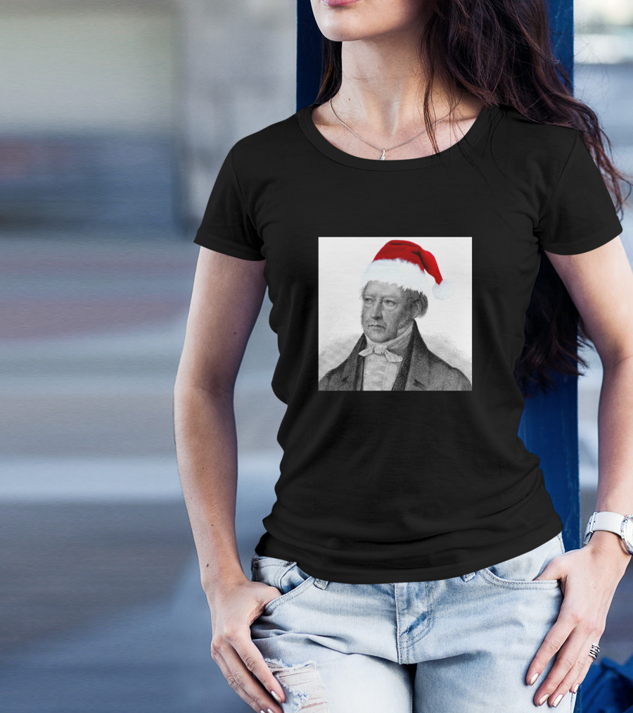 Hegel Christmas Santa Hat T-Shirt