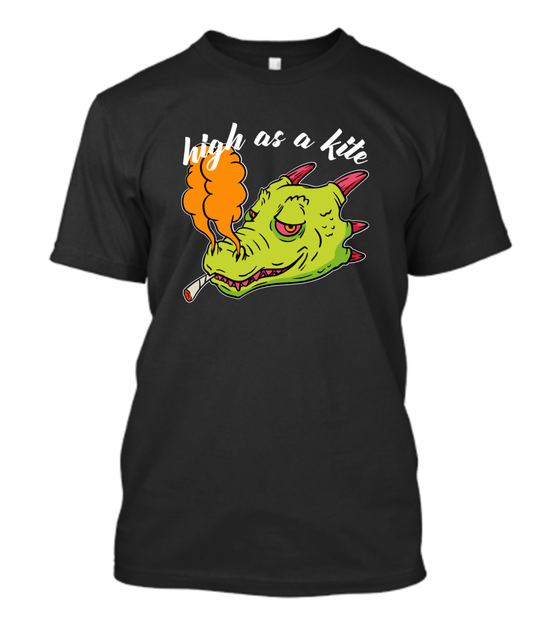 High As A Kite Dragon Smoking Joint T-Shirt