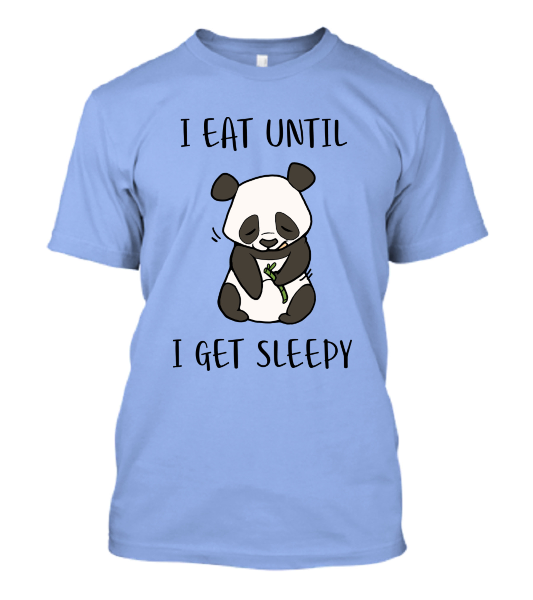 I Eat Until I Get Sleepy Panda Eating Bamboo T-Shirt