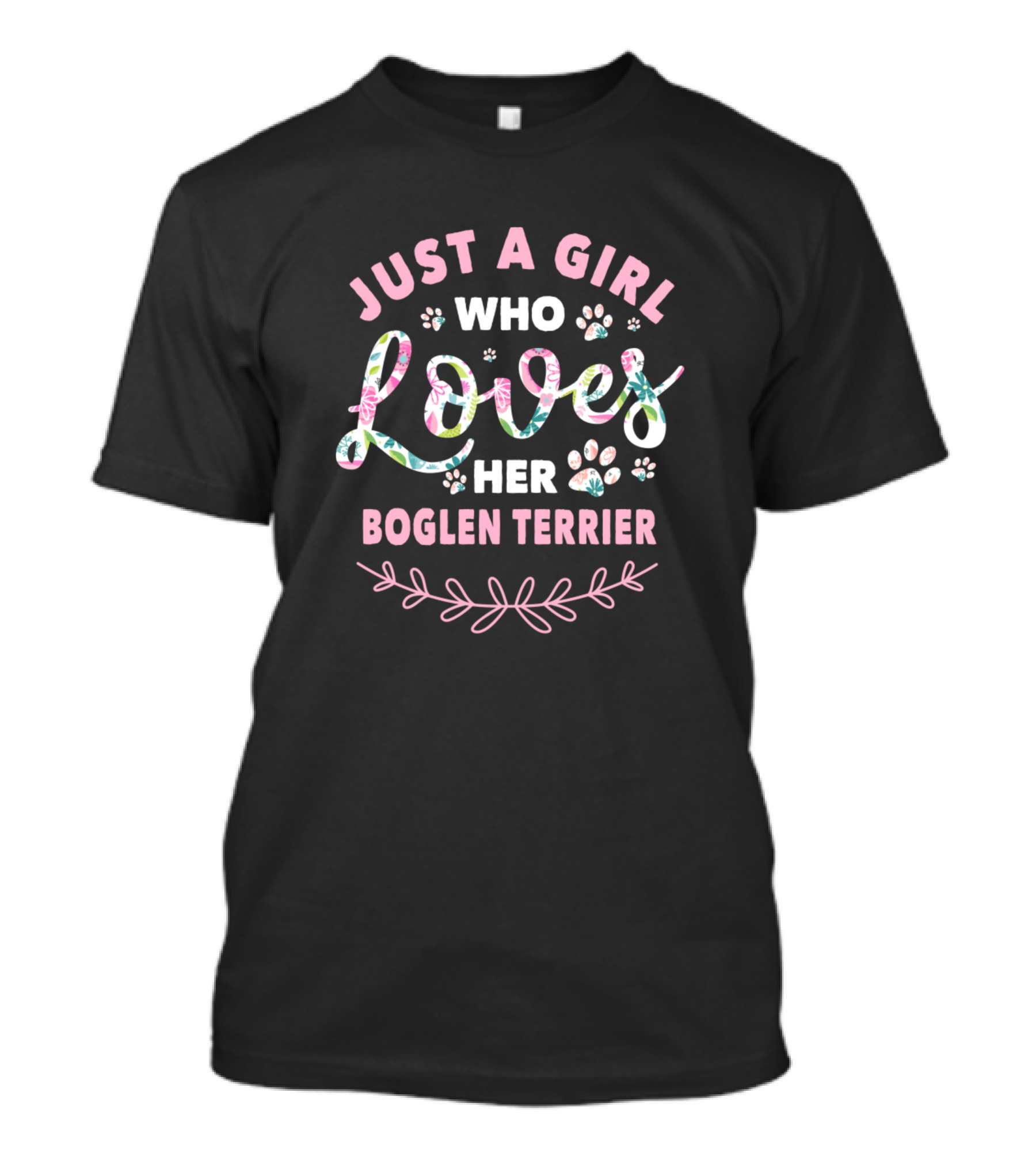 Just A Girl Who Loves Her Boglen Terrier T-Shirt