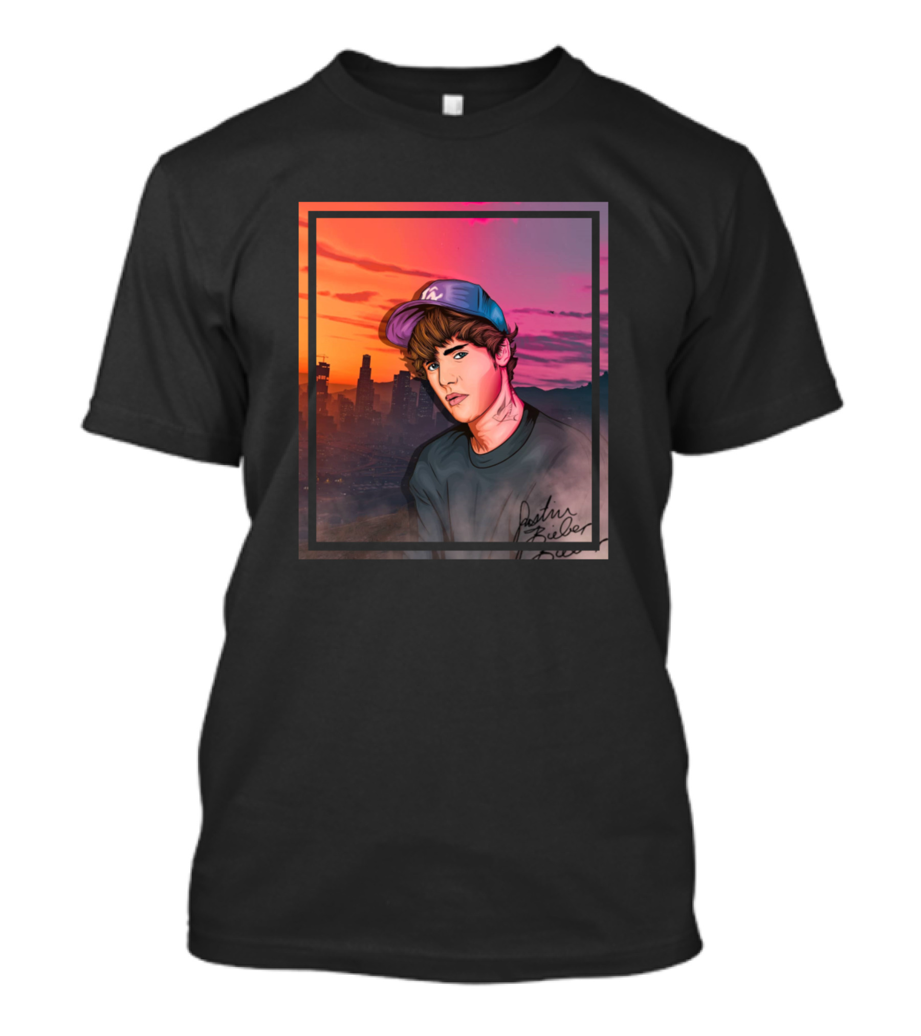 Justin Bieber Forever Sunset Cityscape T-Shirt