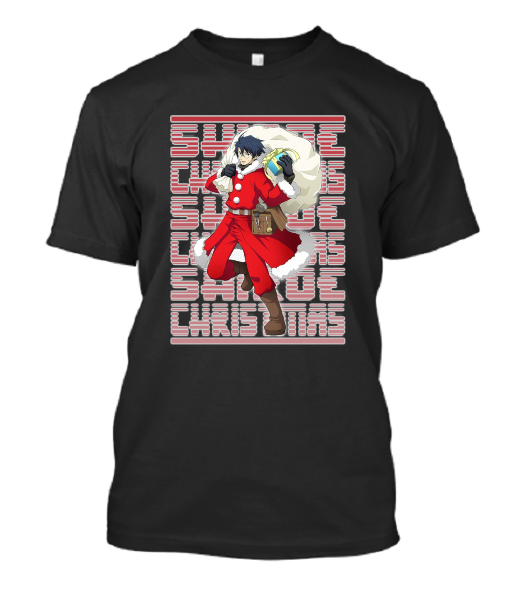 Log Horizon Shiroe Christmas Santa Style Anime Character T-Shirt