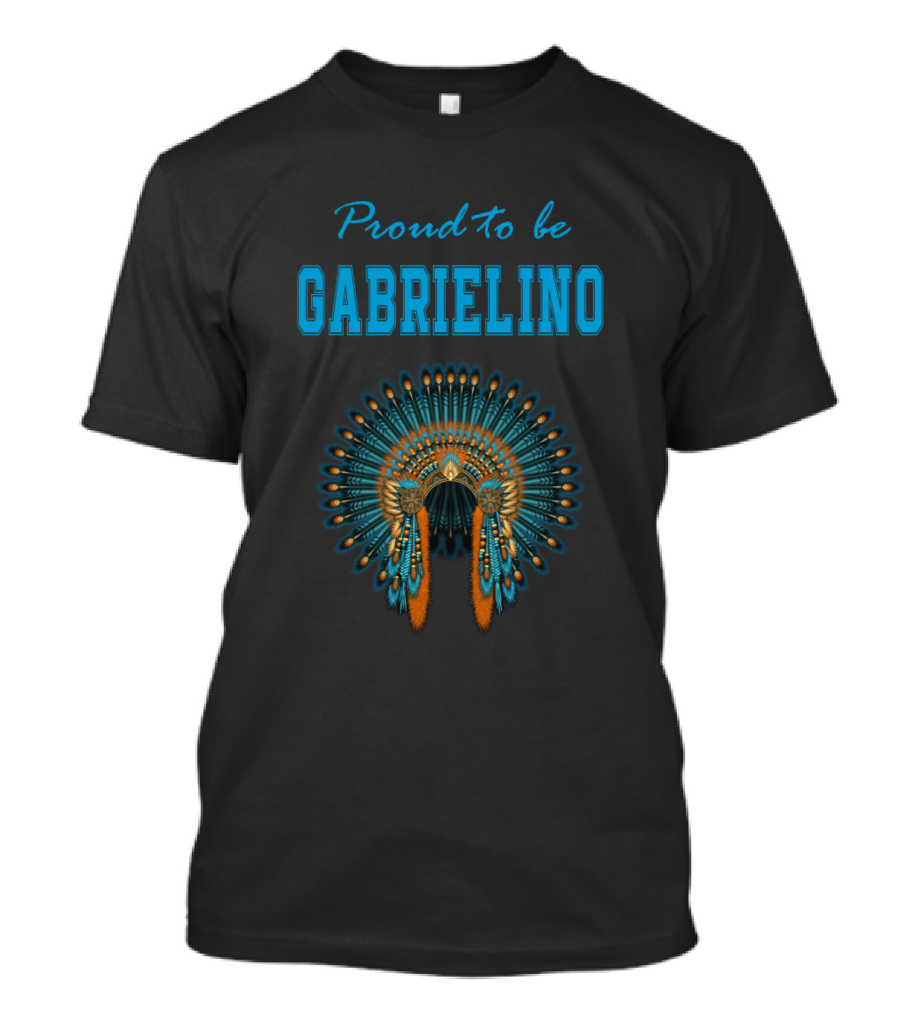 Proud To Be Gabrielino Headdress T-Shirt