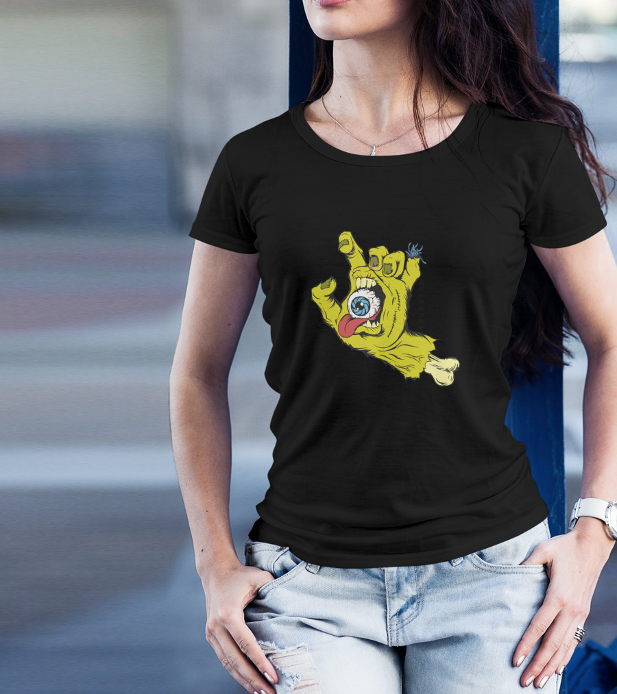Parasyte The Maxim Creepy Green Hand With Eye And Text T-Shirt