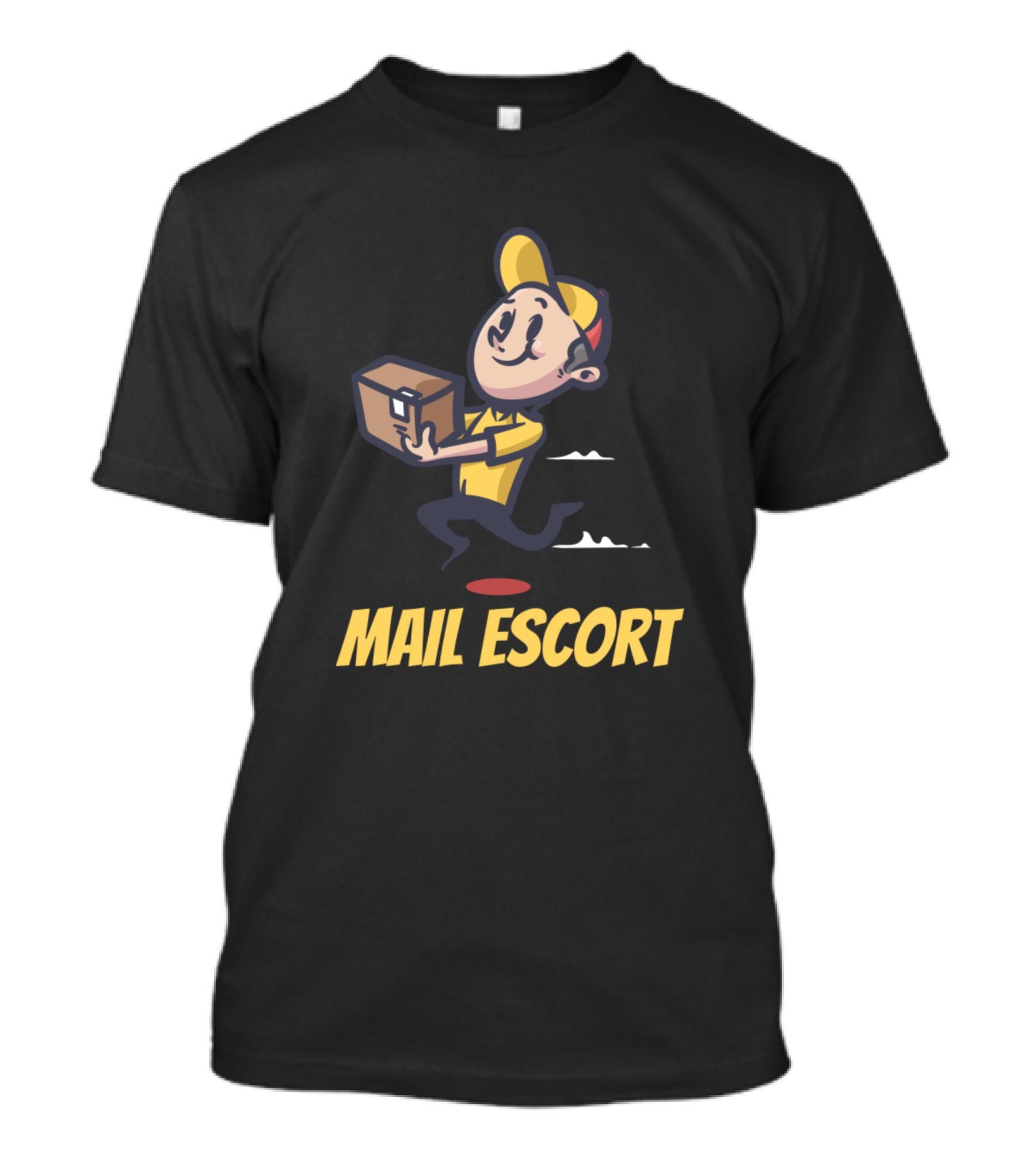 Mail Escort Parcel Delivery Service Cartoon Figure T-Shirt