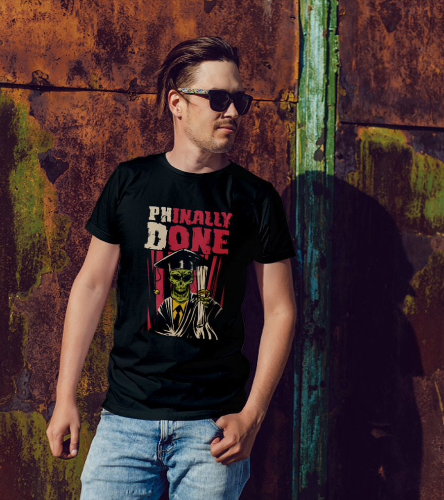 Phinally Done Skeleton Graduation T-Shirt