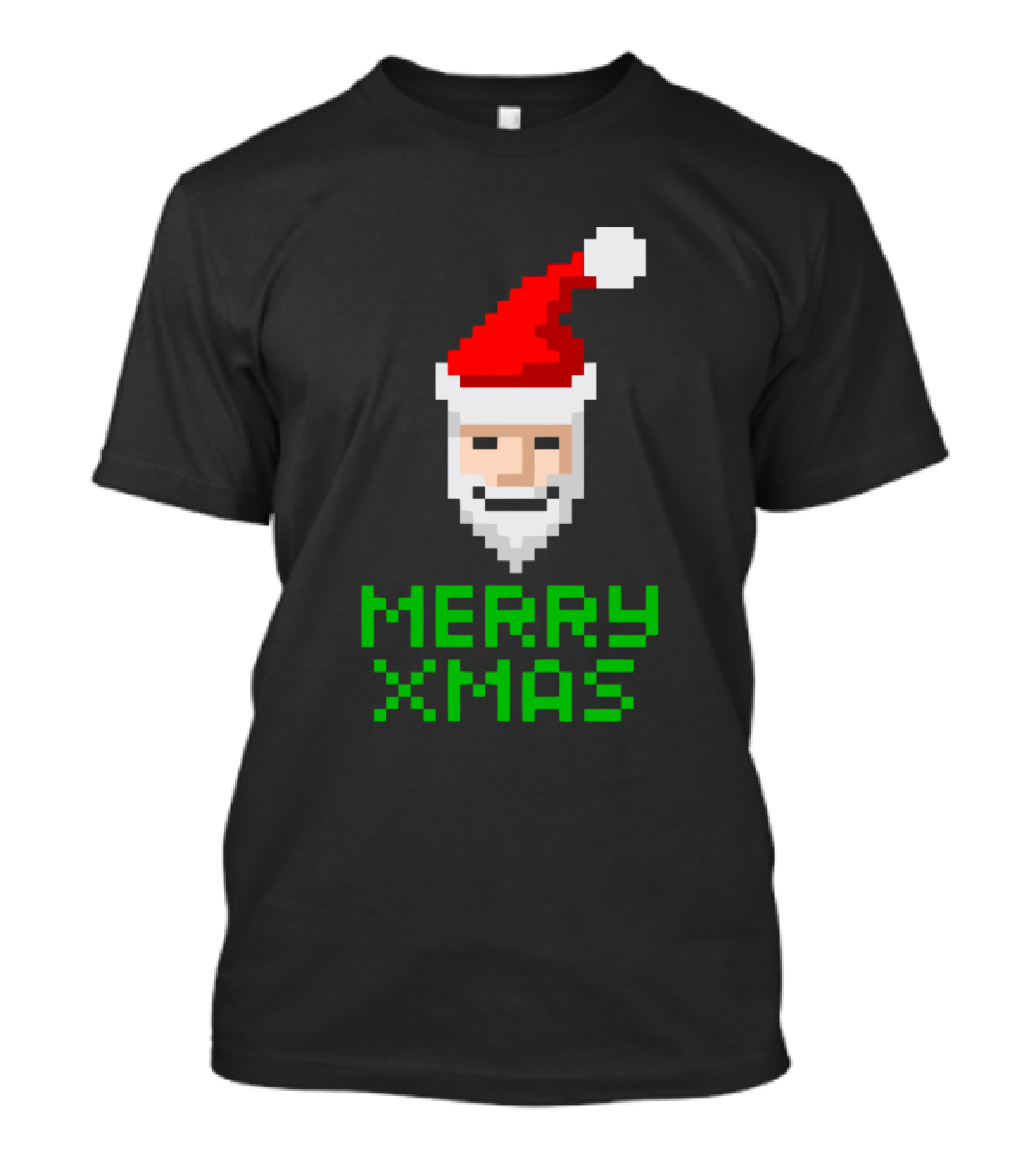 Merry Xmas Pixel Santa T-Shirt