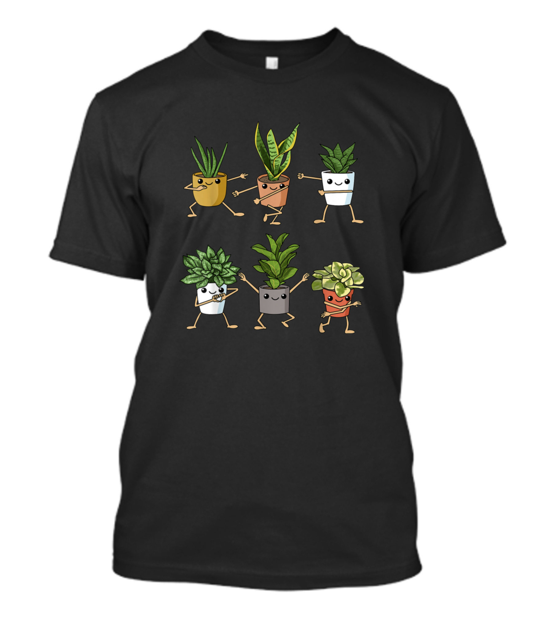 Plant Lover Women Florist Gardener Dancing Potted Plants T-Shirt