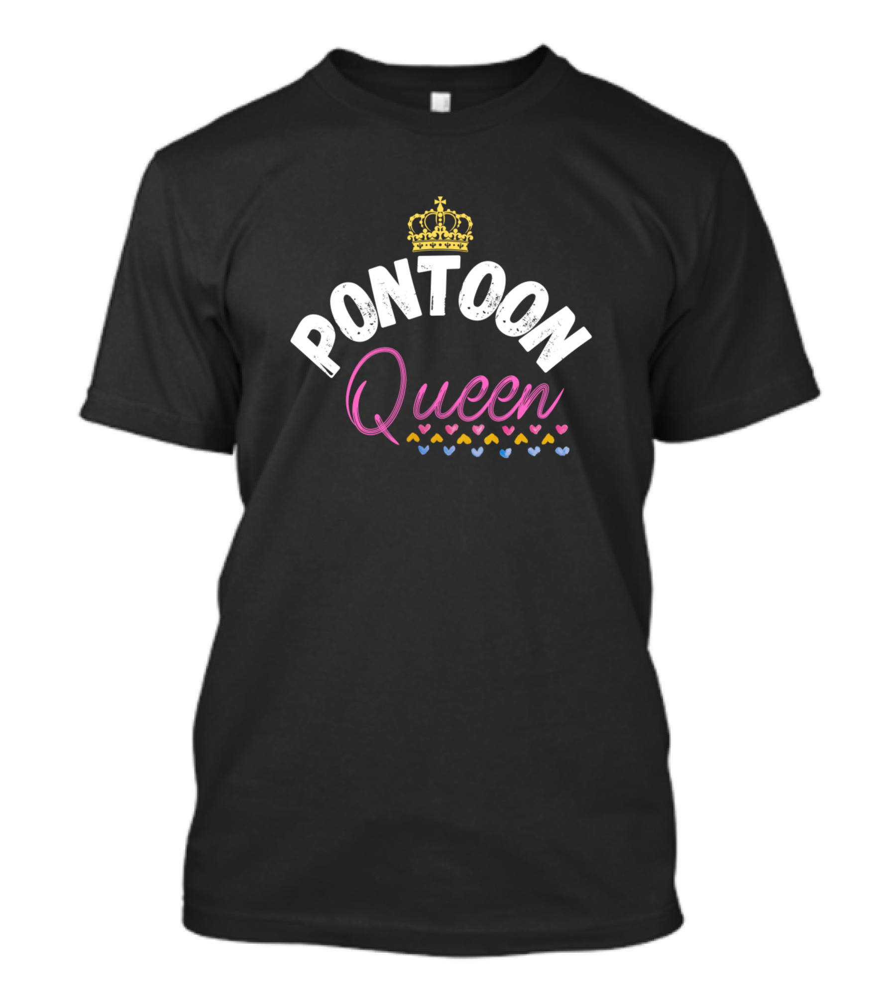 PONTOON QUEEN Crown And Hearts T-Shirt