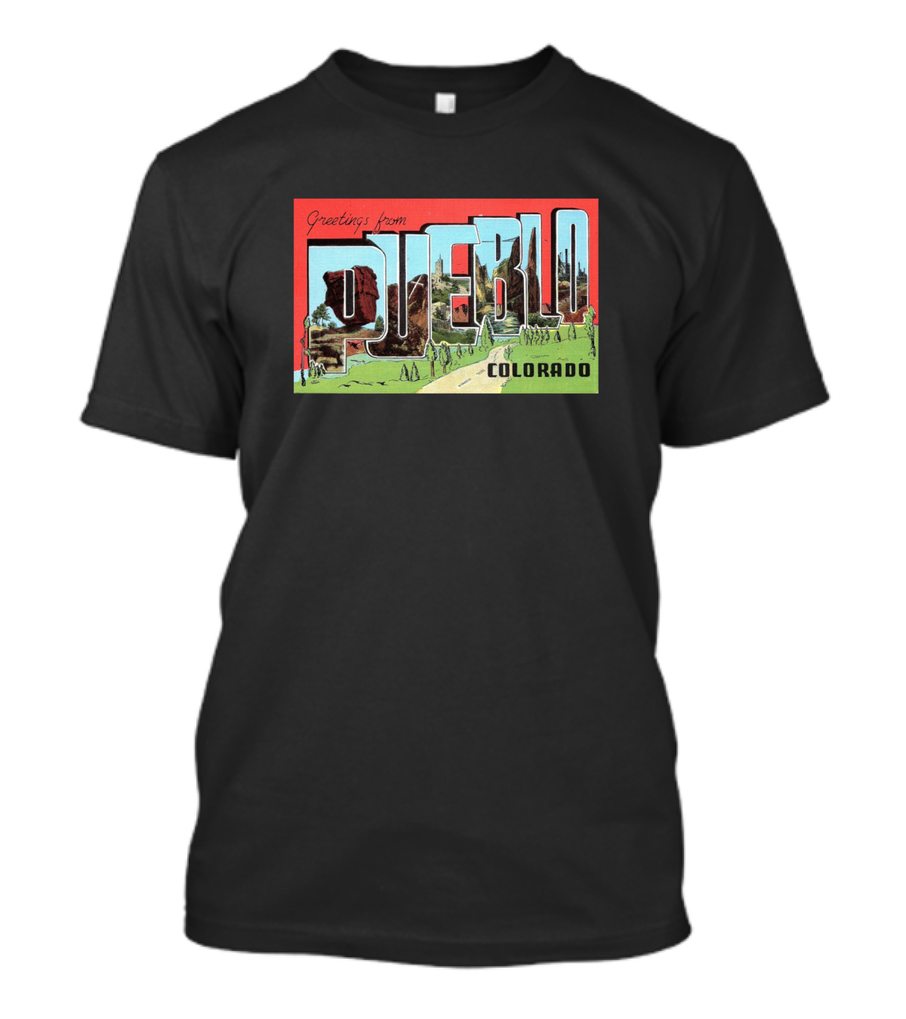 Greetings From Pueblo Colorado Postcard T-Shirt