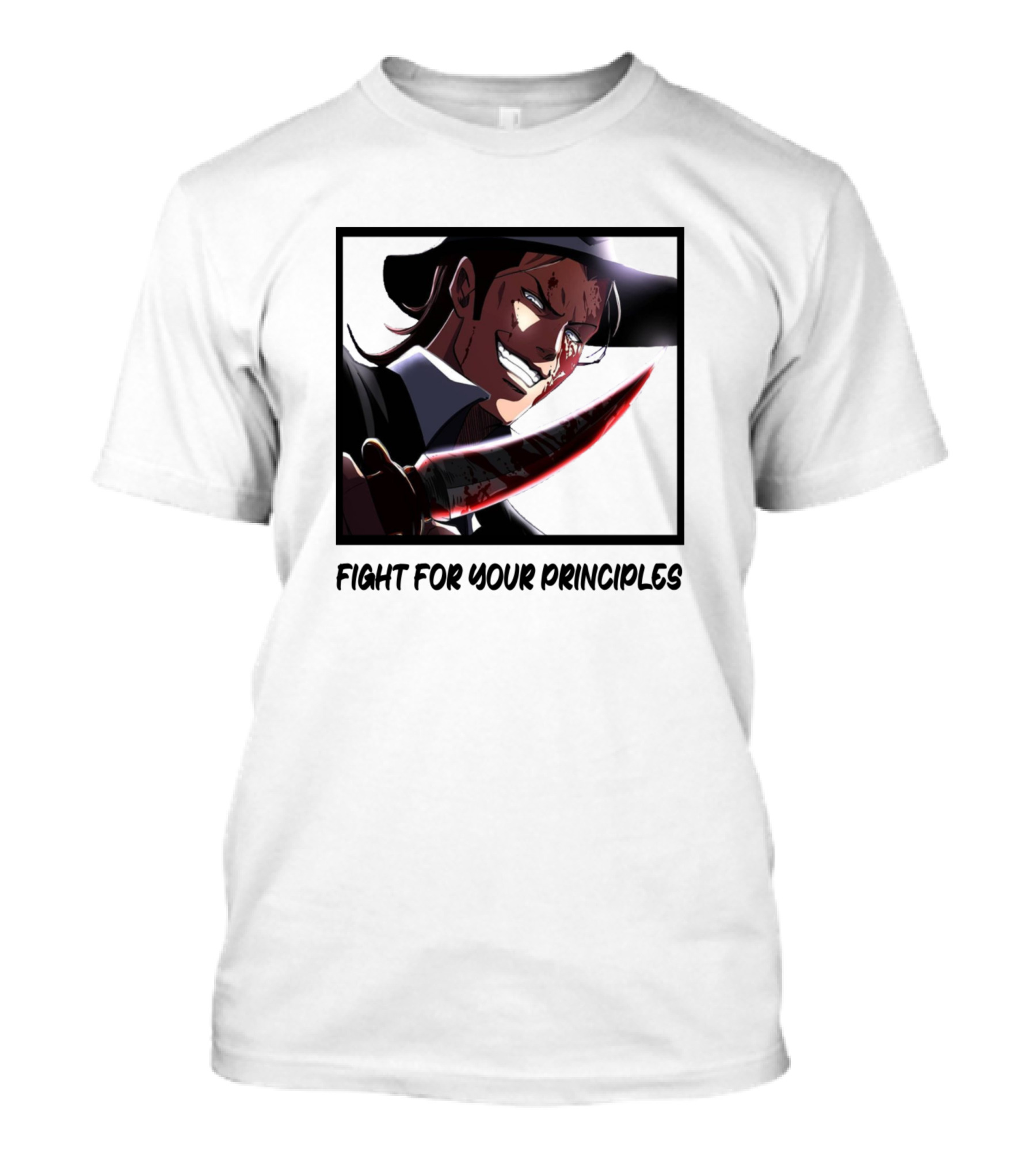 S N K Fight For Your Principles Kenny动漫角色持刀 T-Shirt