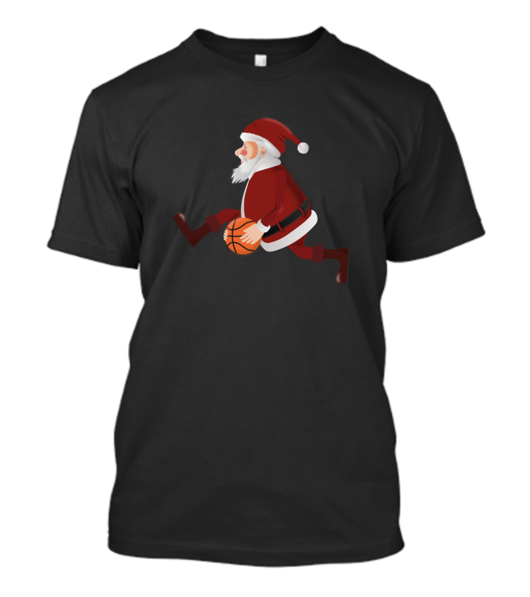 Santa Dunking Basketball Christmas Fun T-Shirt