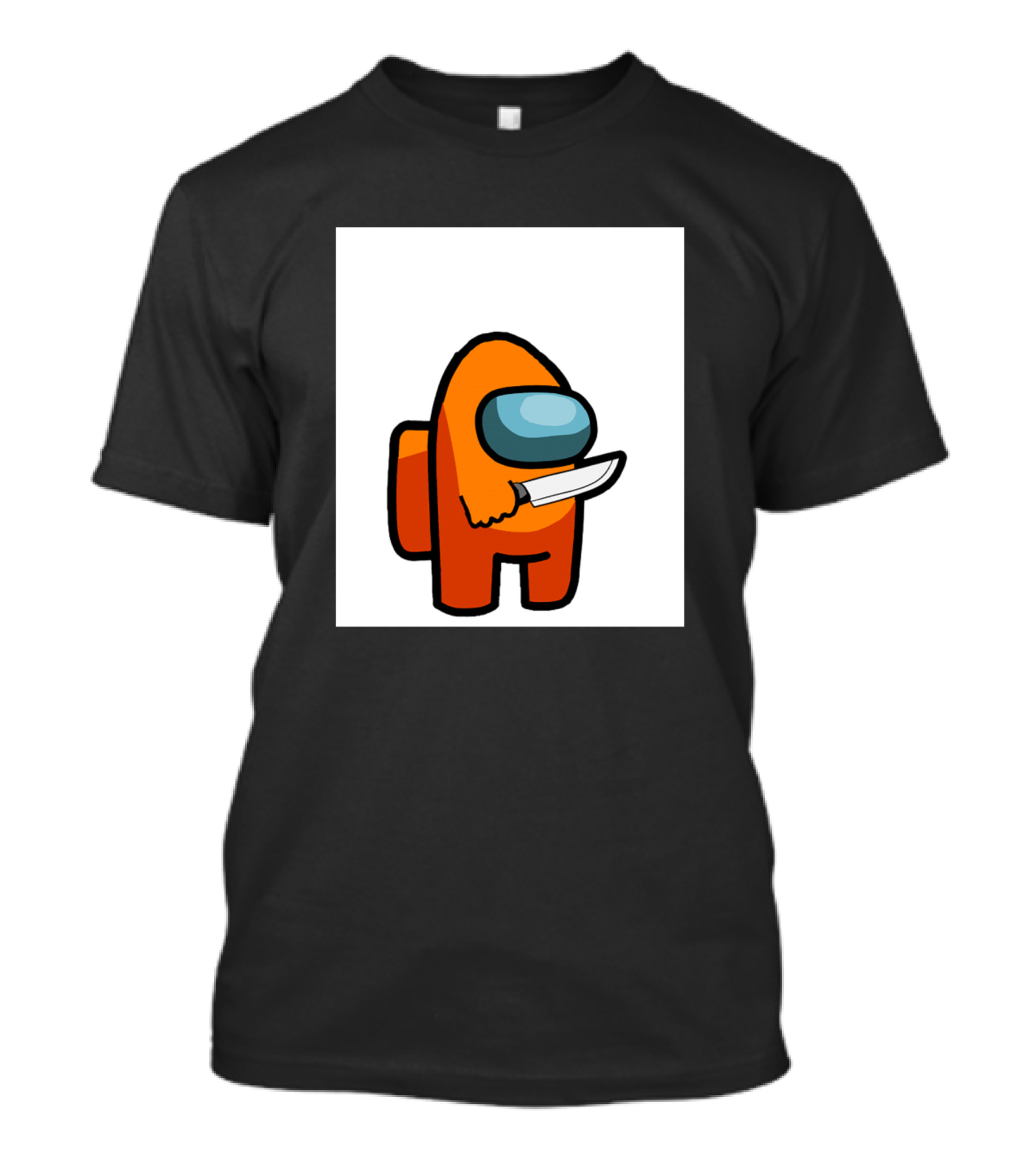 Among Us Orange Crewmate With Knife T-Shirt