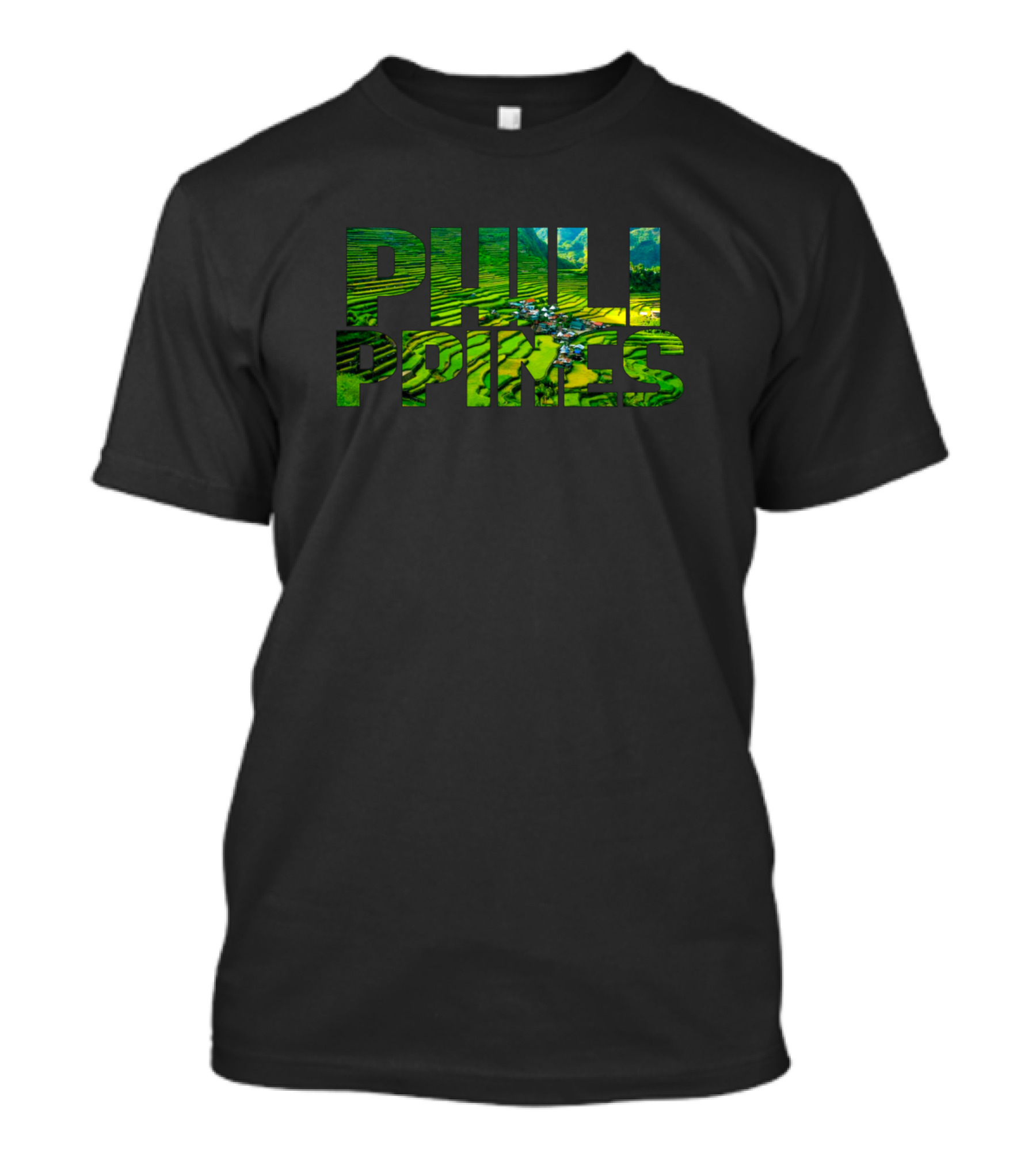 Batad Ifugao Philippines Rice Terraces Scenic Typography T-Shirt