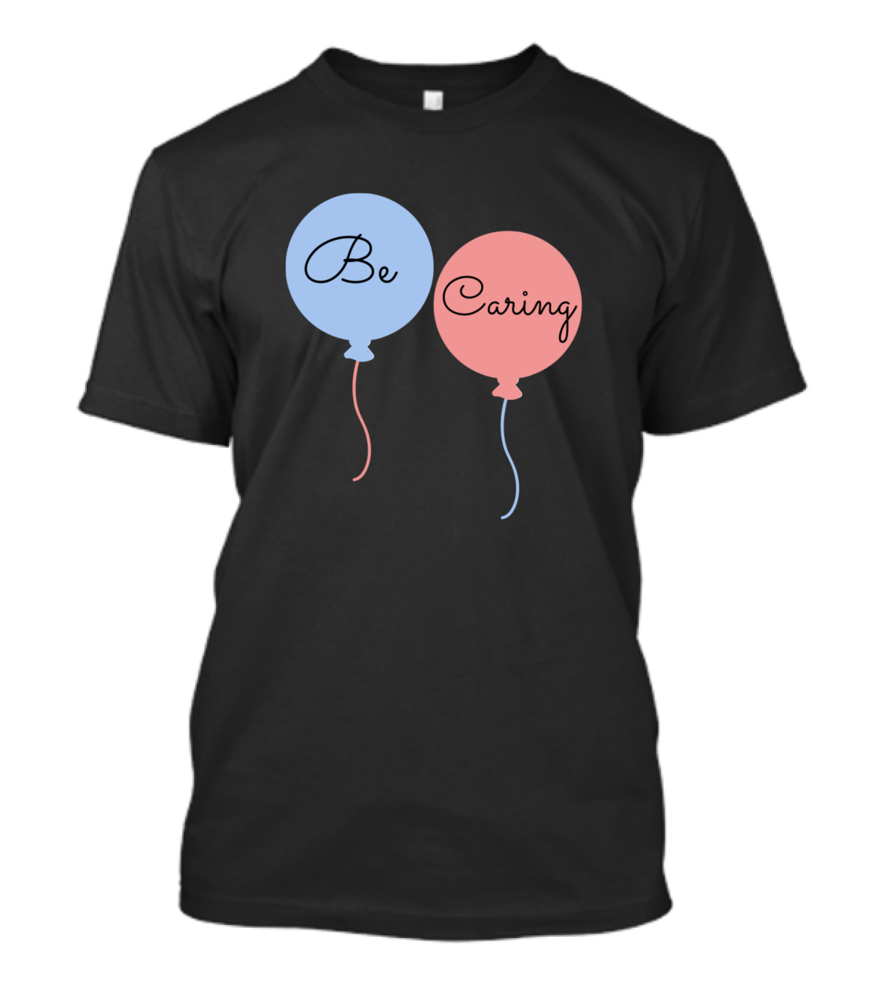 Be Caring Balloons In Blue And Pink T-Shirt