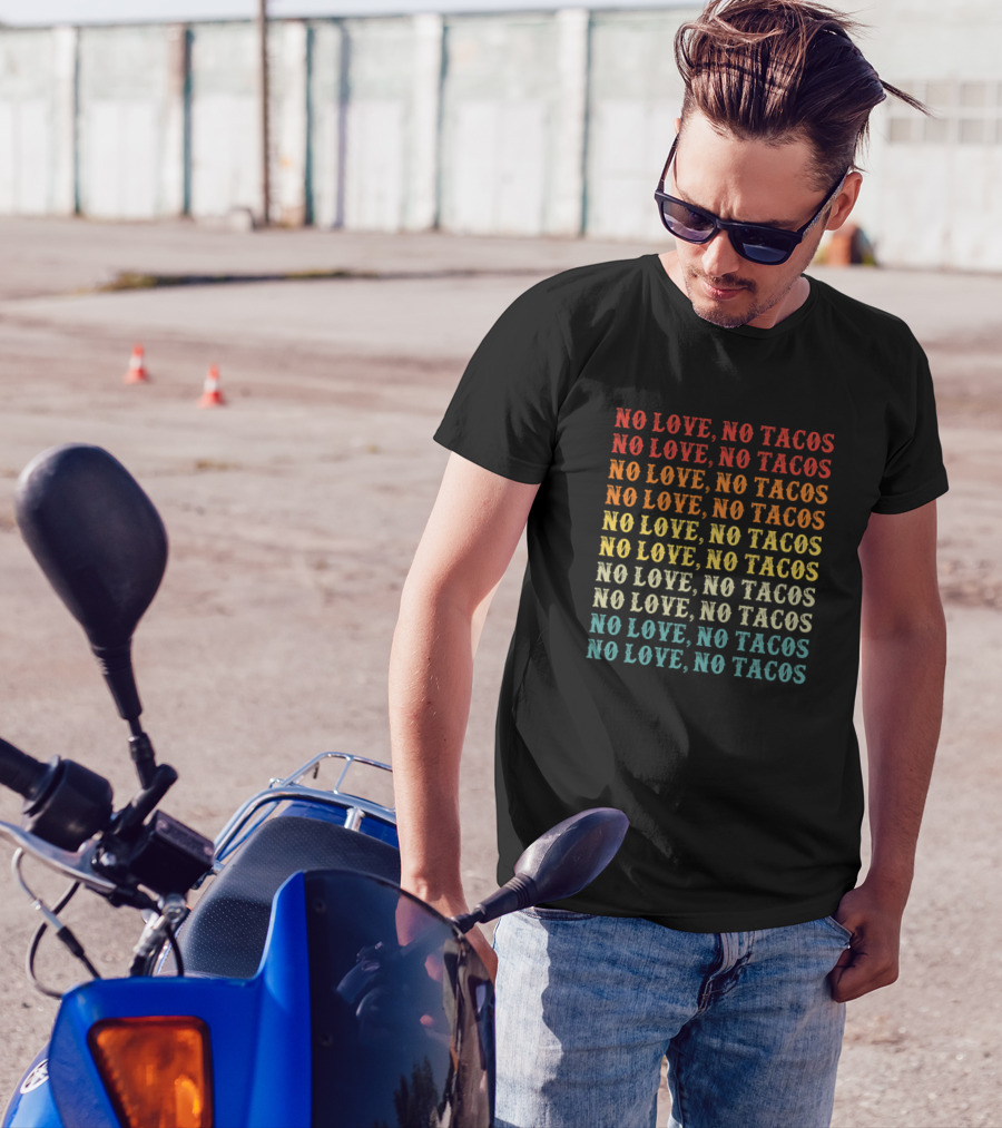 Vintage No Love No Tacos Repeated T-Shirt